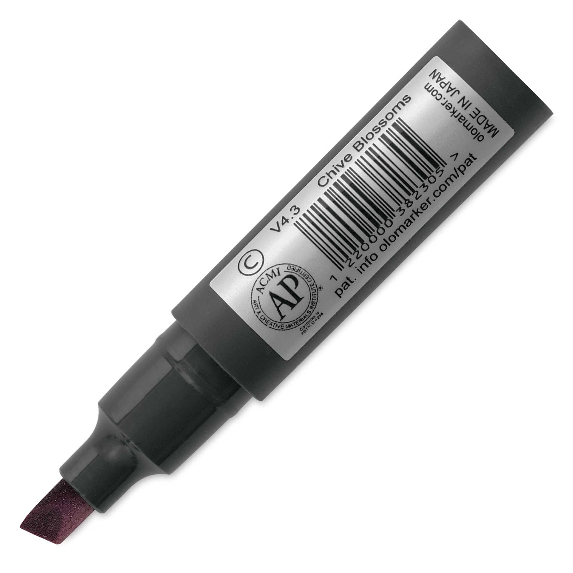 Olo Chisel-Tip Half Marker - V4.3 Chive Blossoms back of marker
