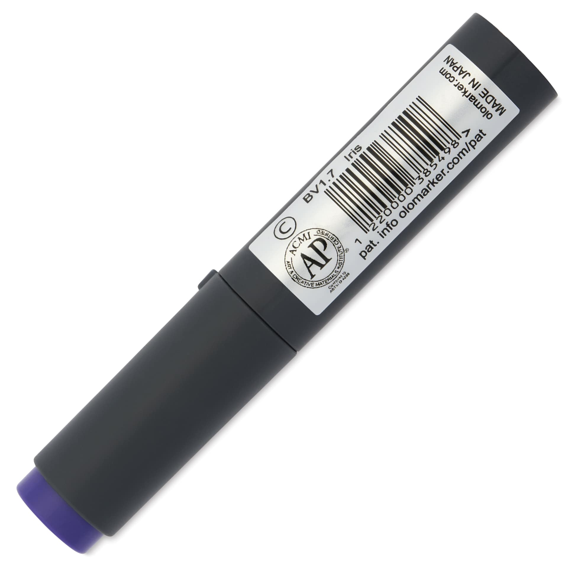 Olo Chisel-Tip Half Marker - BV1.7 Iris - back of packaging