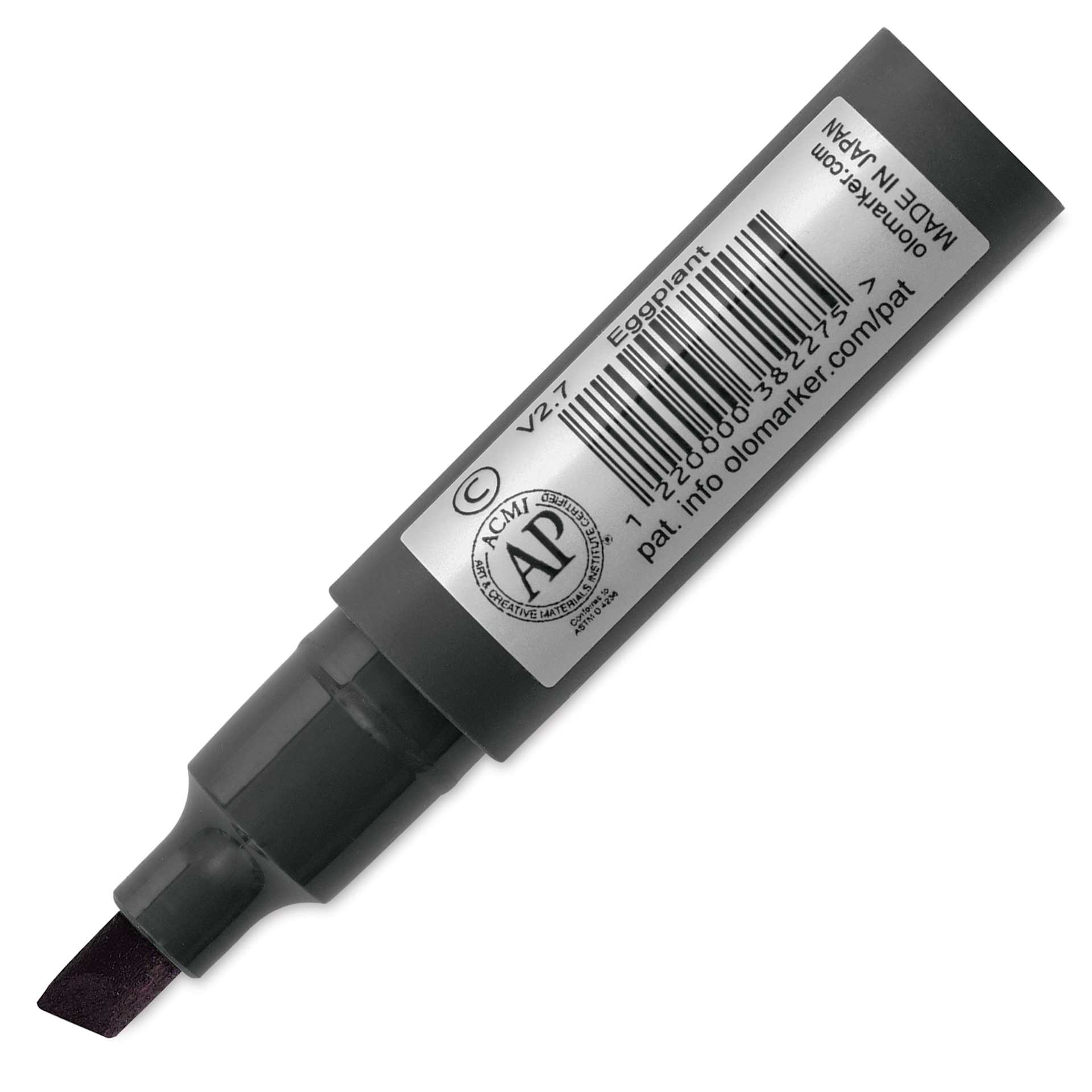 Olo Chisel-Tip Half Marker - V2.7 Eggplant back of marker