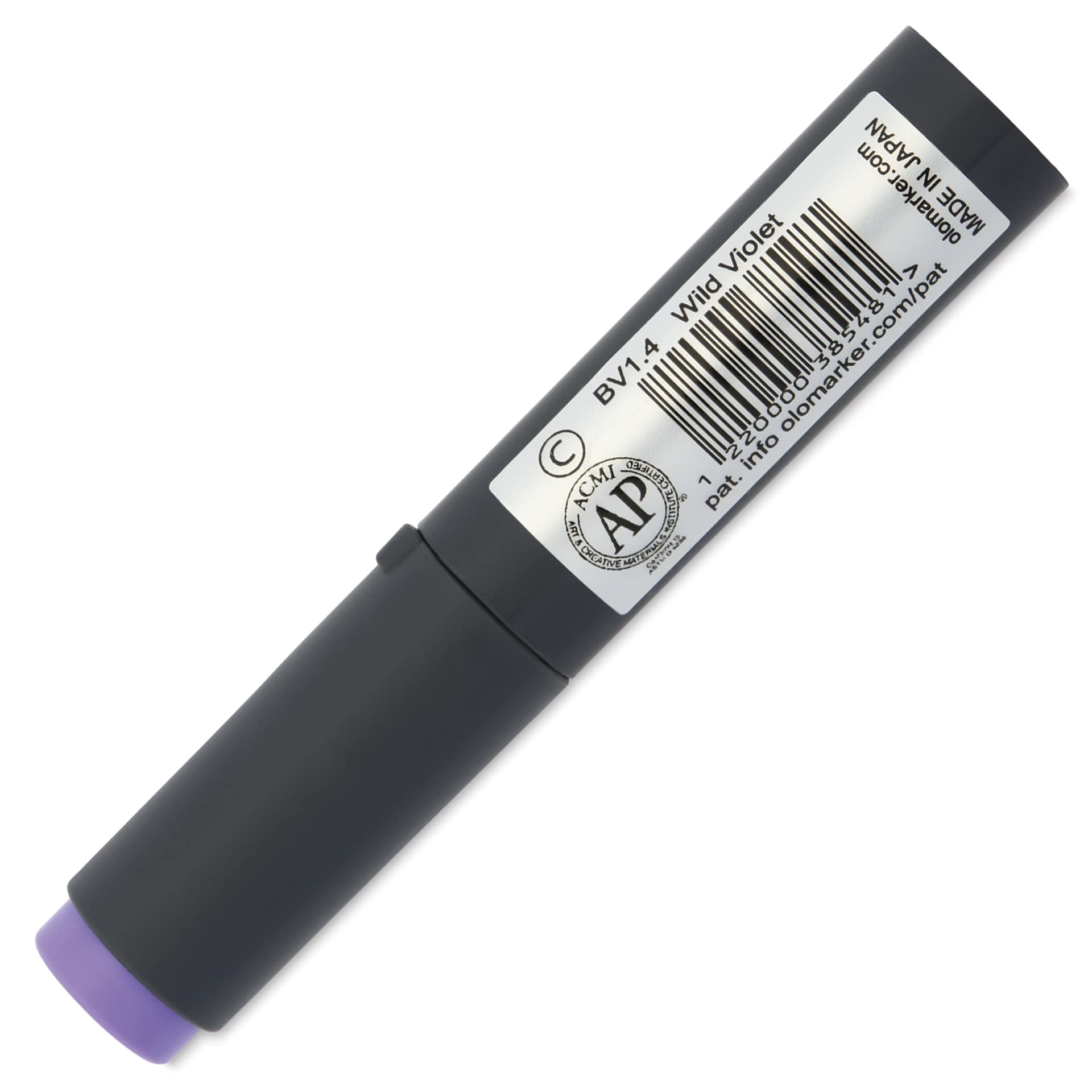 Olo Chisel-Tip Half Marker - BV1.4 Wild Violet - back of marker