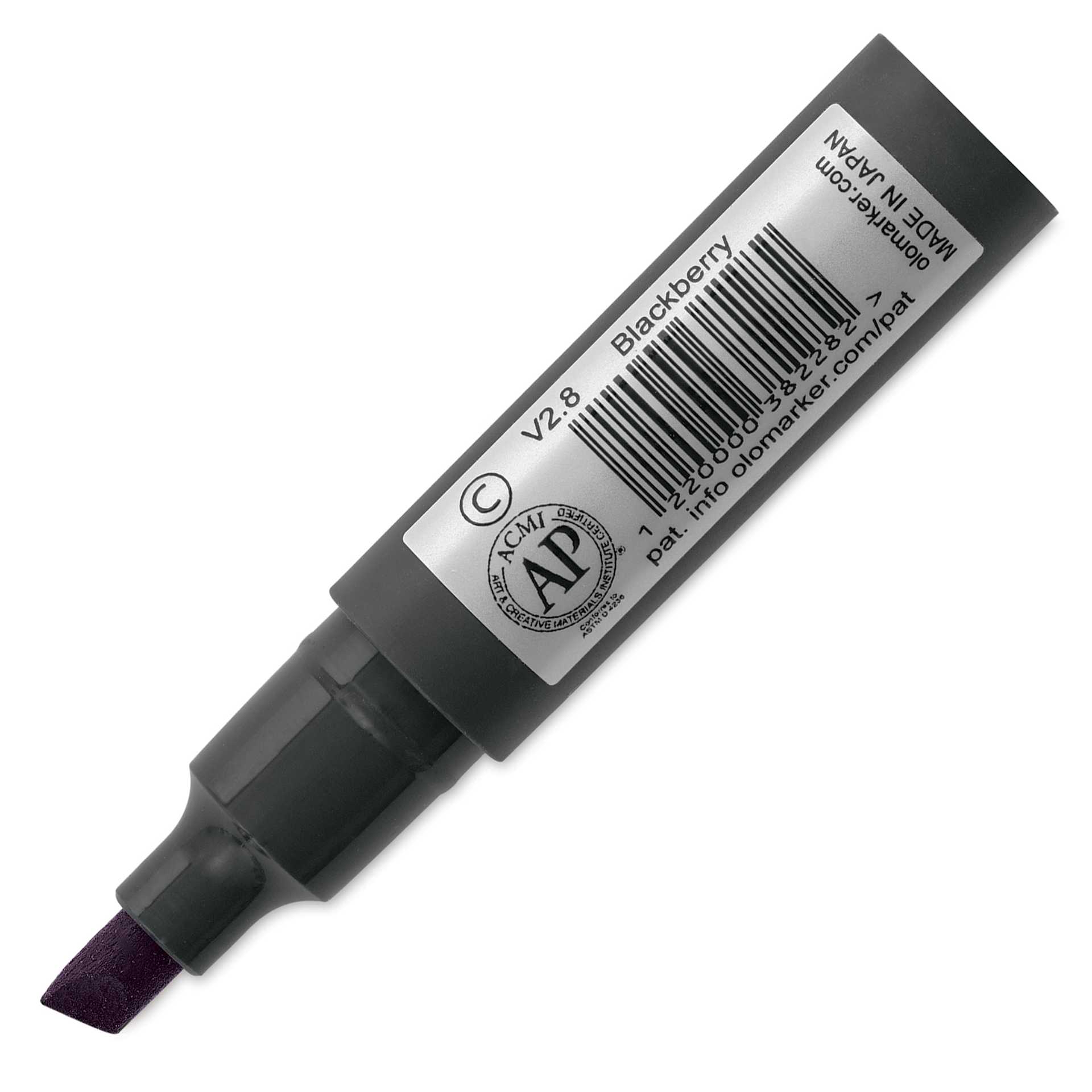 Olo Chisel-Tip Half Marker - V2.8 Blackberry back of marker