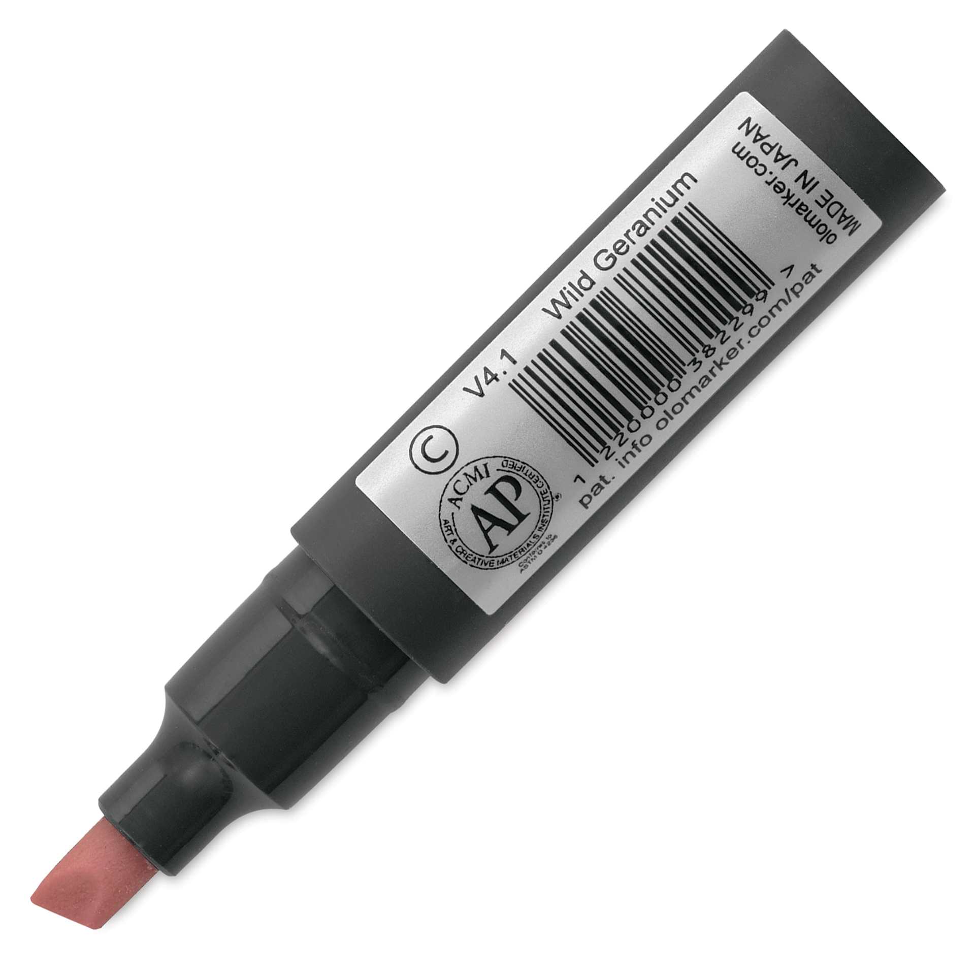 Olo Chisel Tip Half-Marker - V4.1 Wild Geranium back of marker