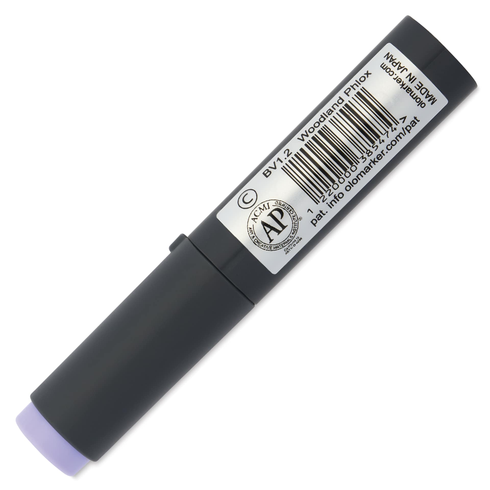 Olo Chisel-Tip Half Marker - BV1.2 Woodland Phlox - back of marker