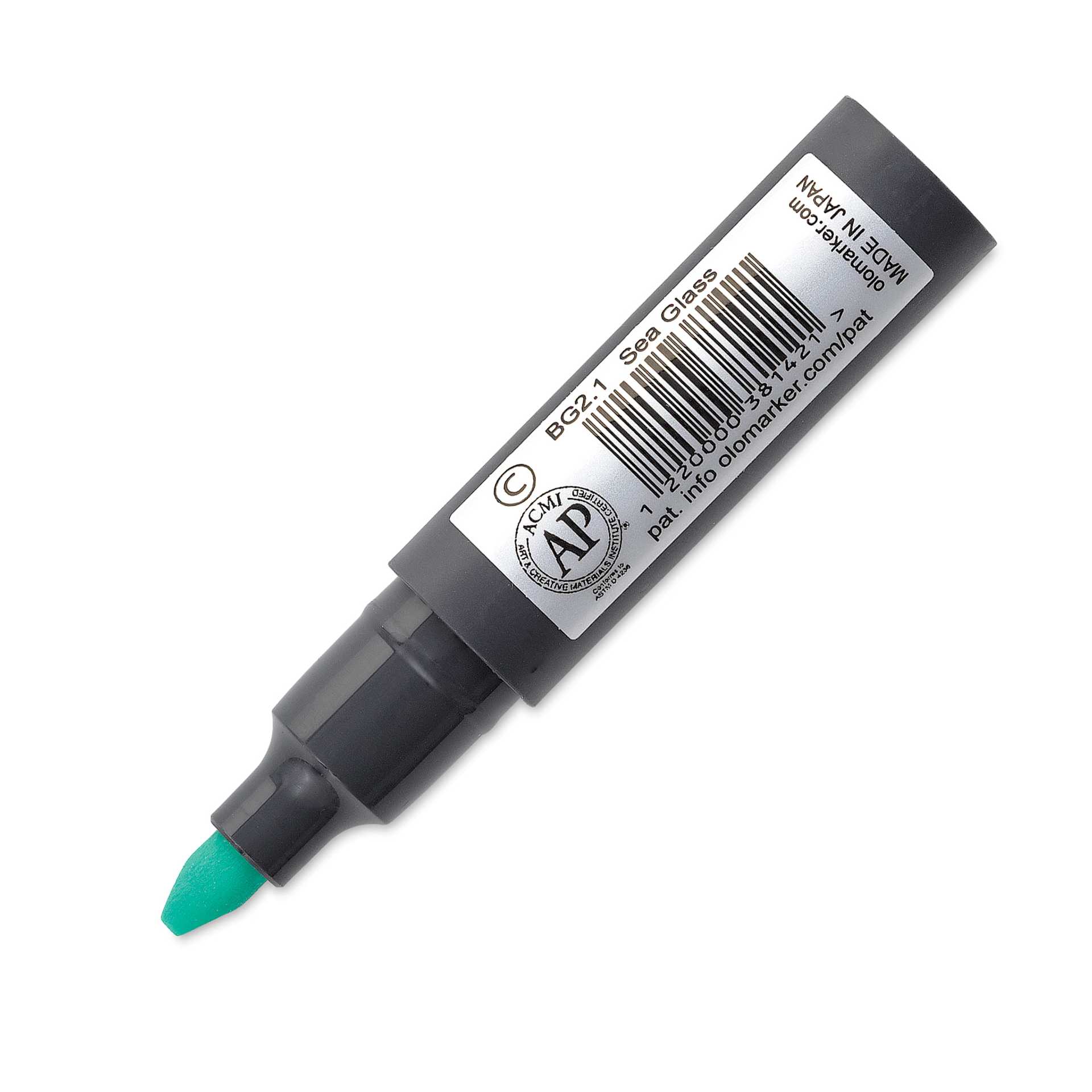 Olo Chisel Tip Half-Marker - BG2.1 Sea Glass - back of marker