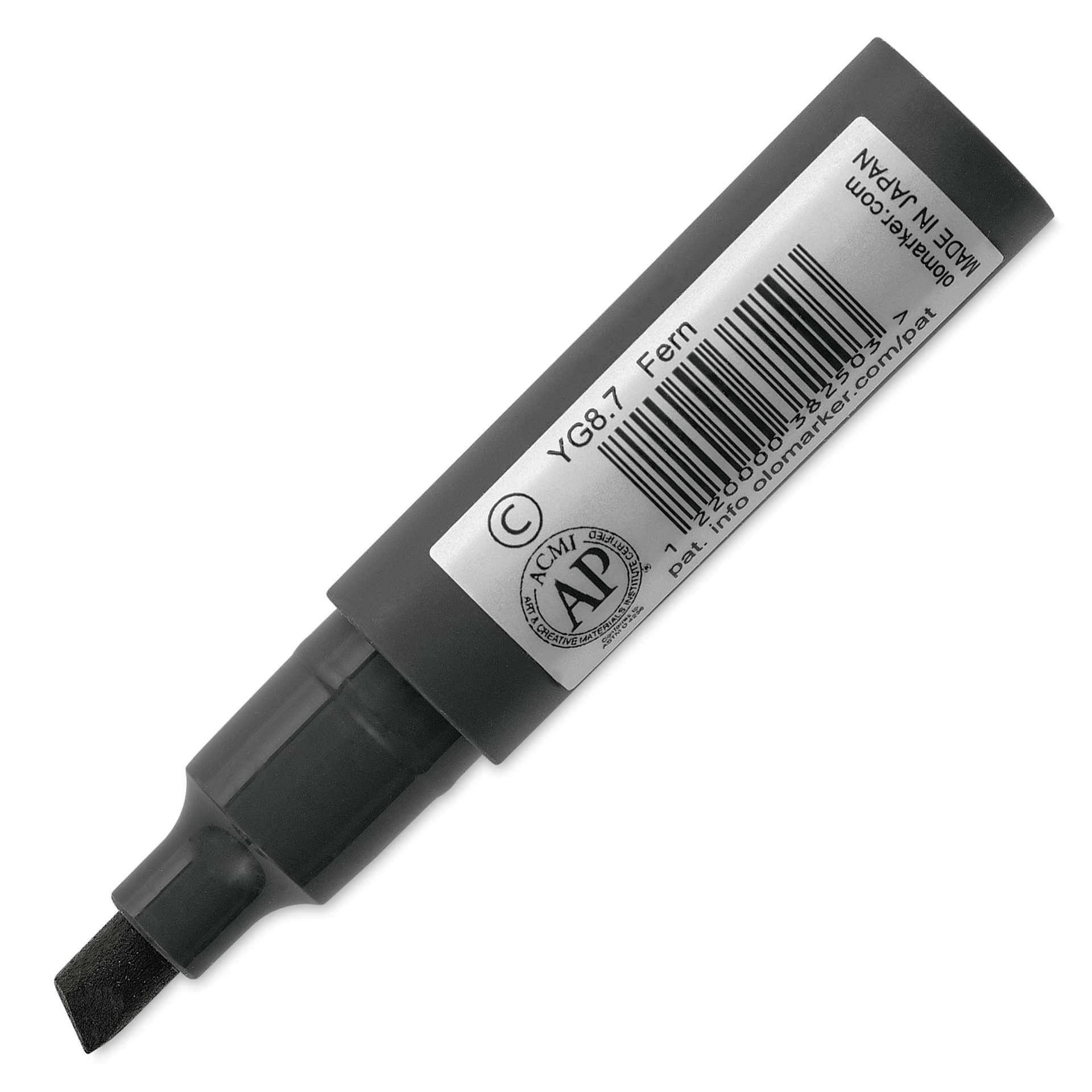 Olo Chisel-Tip Half Marker - YG8.7 Fern back of marker