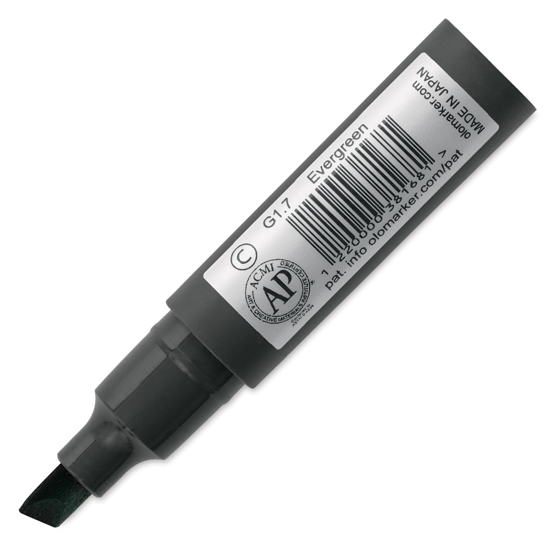 Olo Chisel-Tip Half Marker - G1.7 Evergreen back of marker