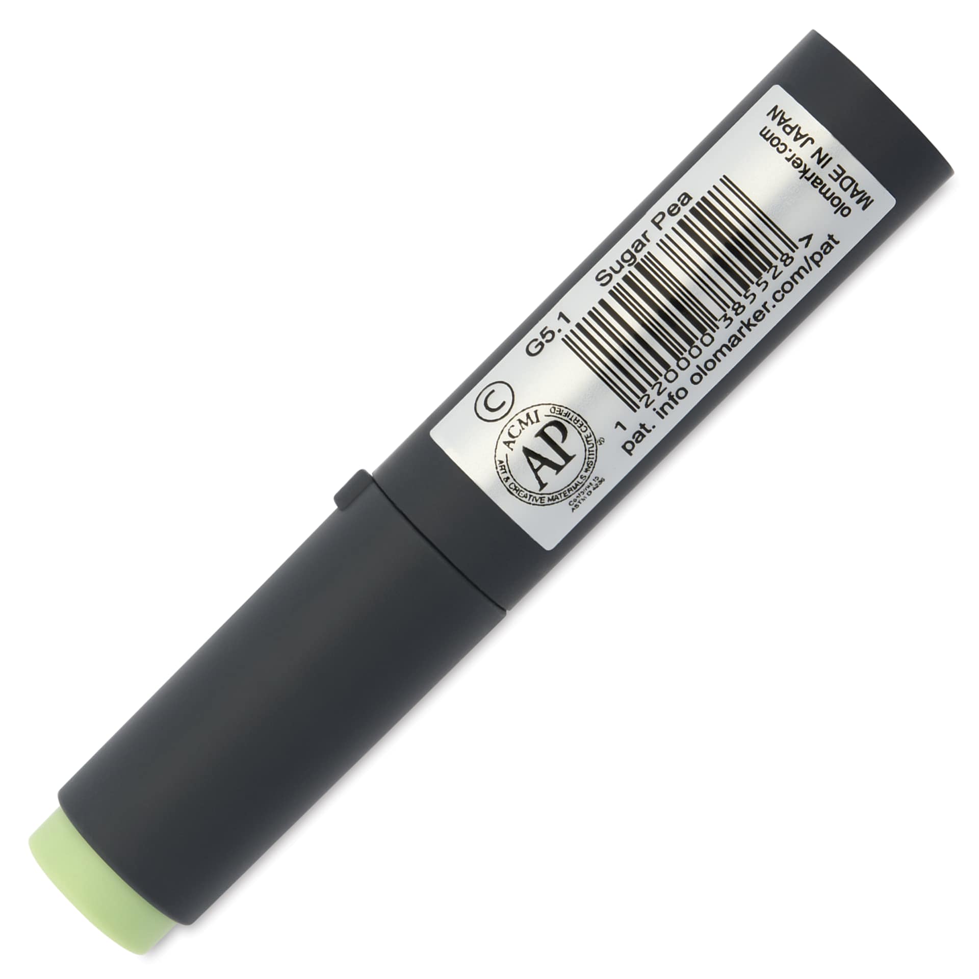 Olo Chisel-Tip Half Marker - G5.1 Sugar Pea - back of marker
