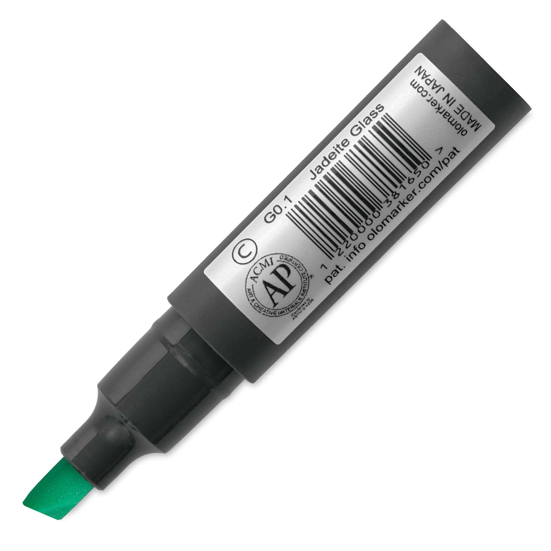 Olo Chisel-Tip Half Marker - G0.1 Jadeite Glass back of marker