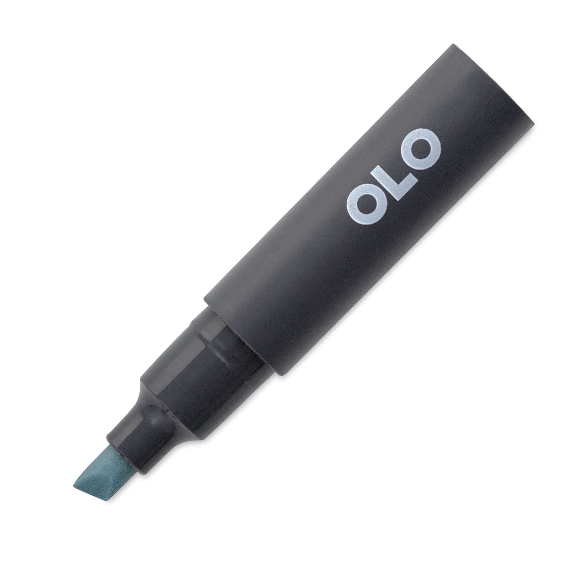 Olo Chisel Tip Half-Marker - BG7.2 Silver Jade - with cap off