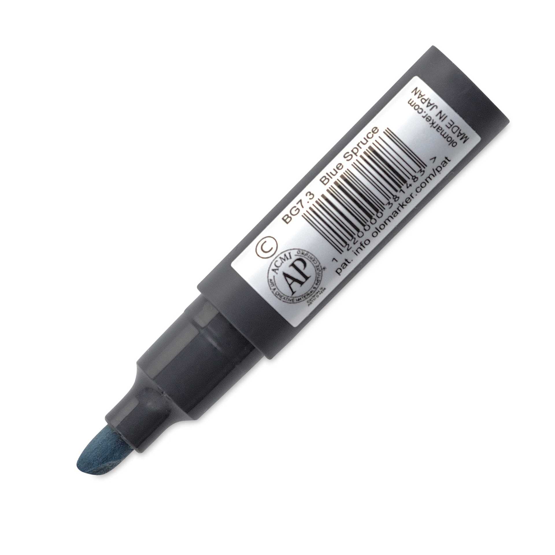Olo Chisel-Tip Half-Marker - BG7.3 Blue Spruce back of marker
