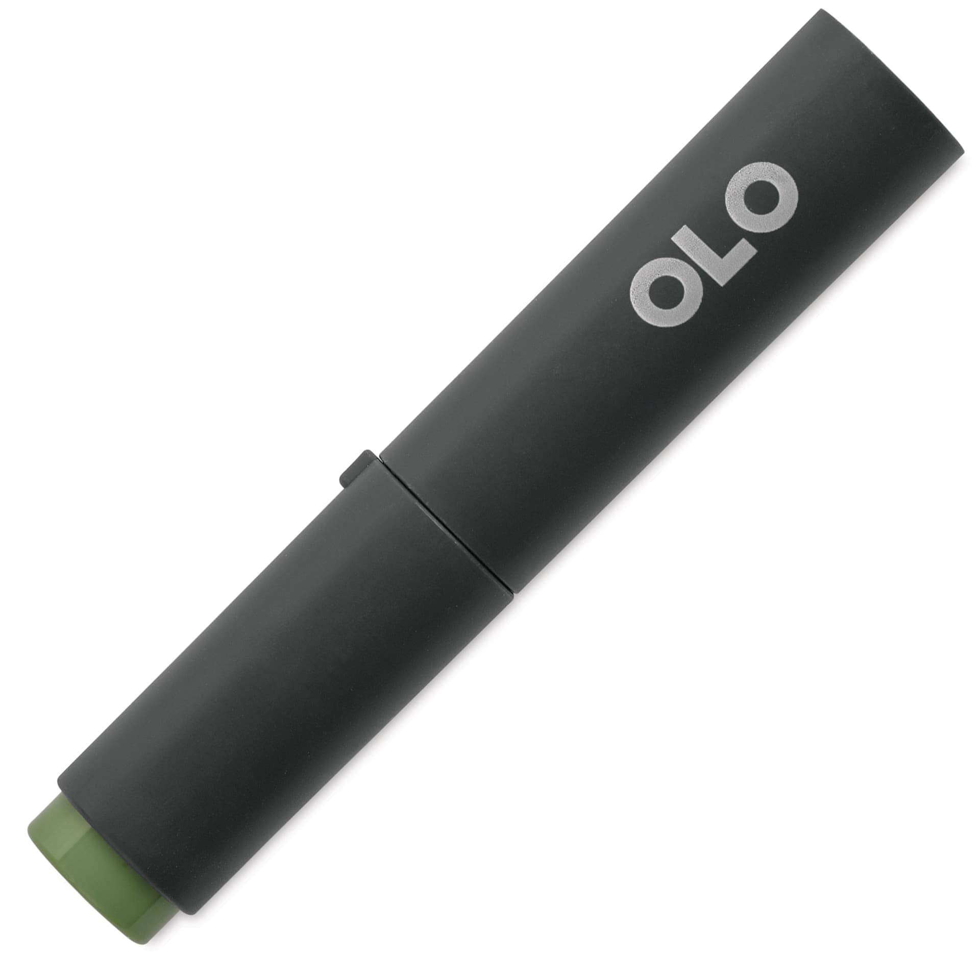 Olo Chisel-Tip Half Marker - YG8.5 Moss with cap on