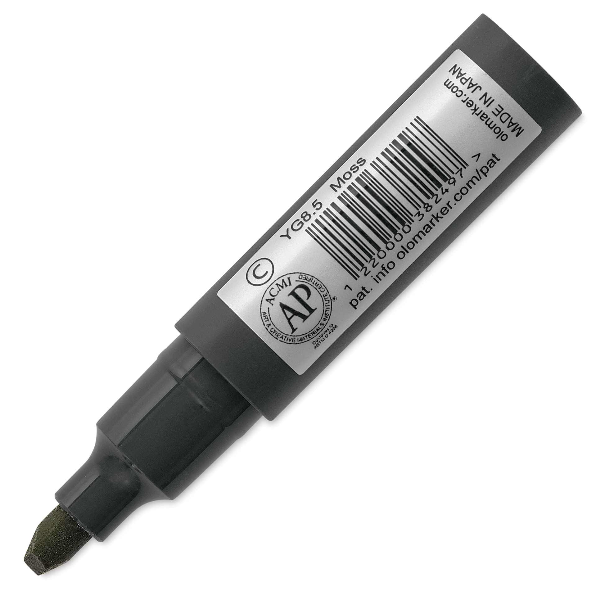 Olo Chisel-Tip Half Marker - YG8.5 Moss back of marker