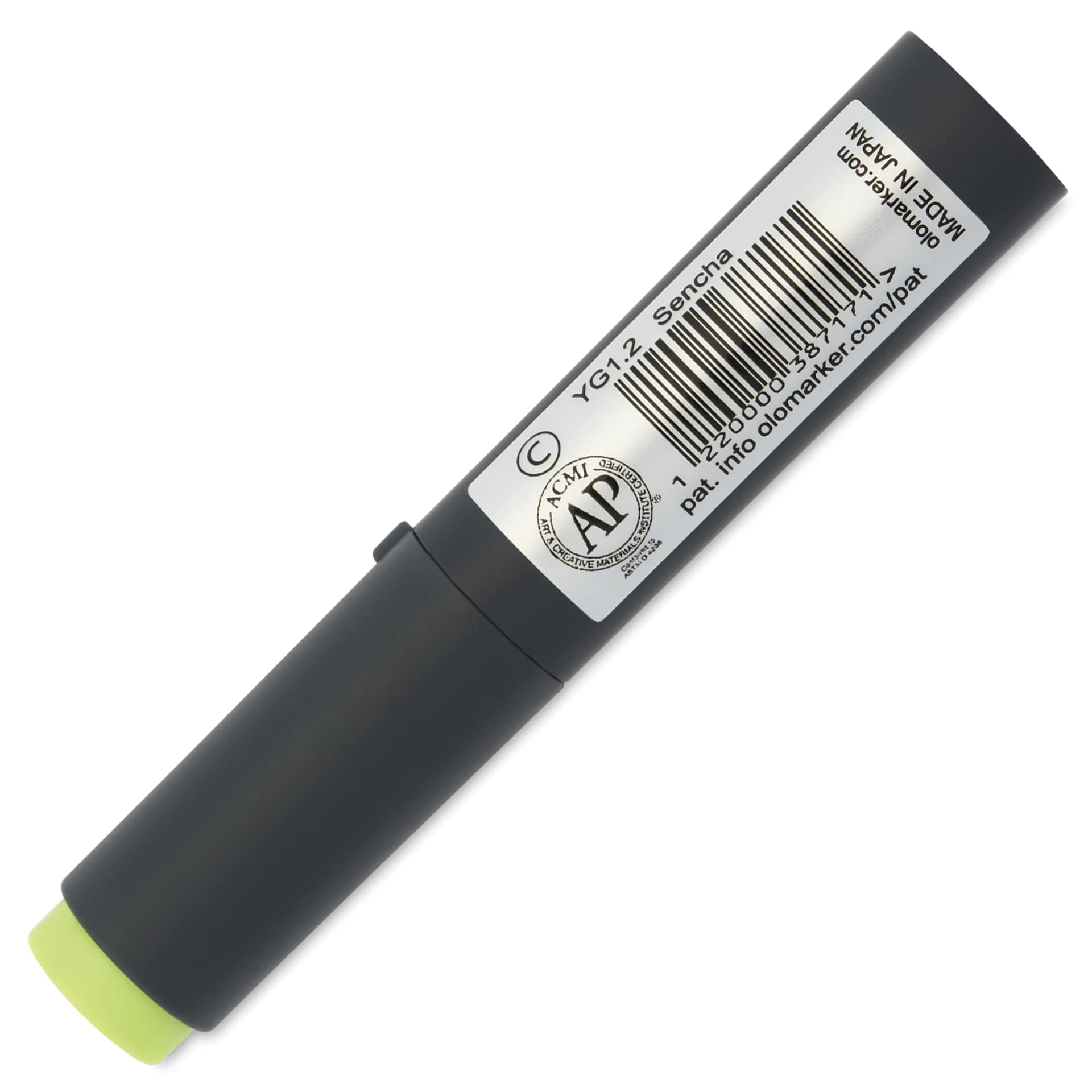 Olo Chisel-Tip Half Marker - YG1.2 Sencha - back of marker