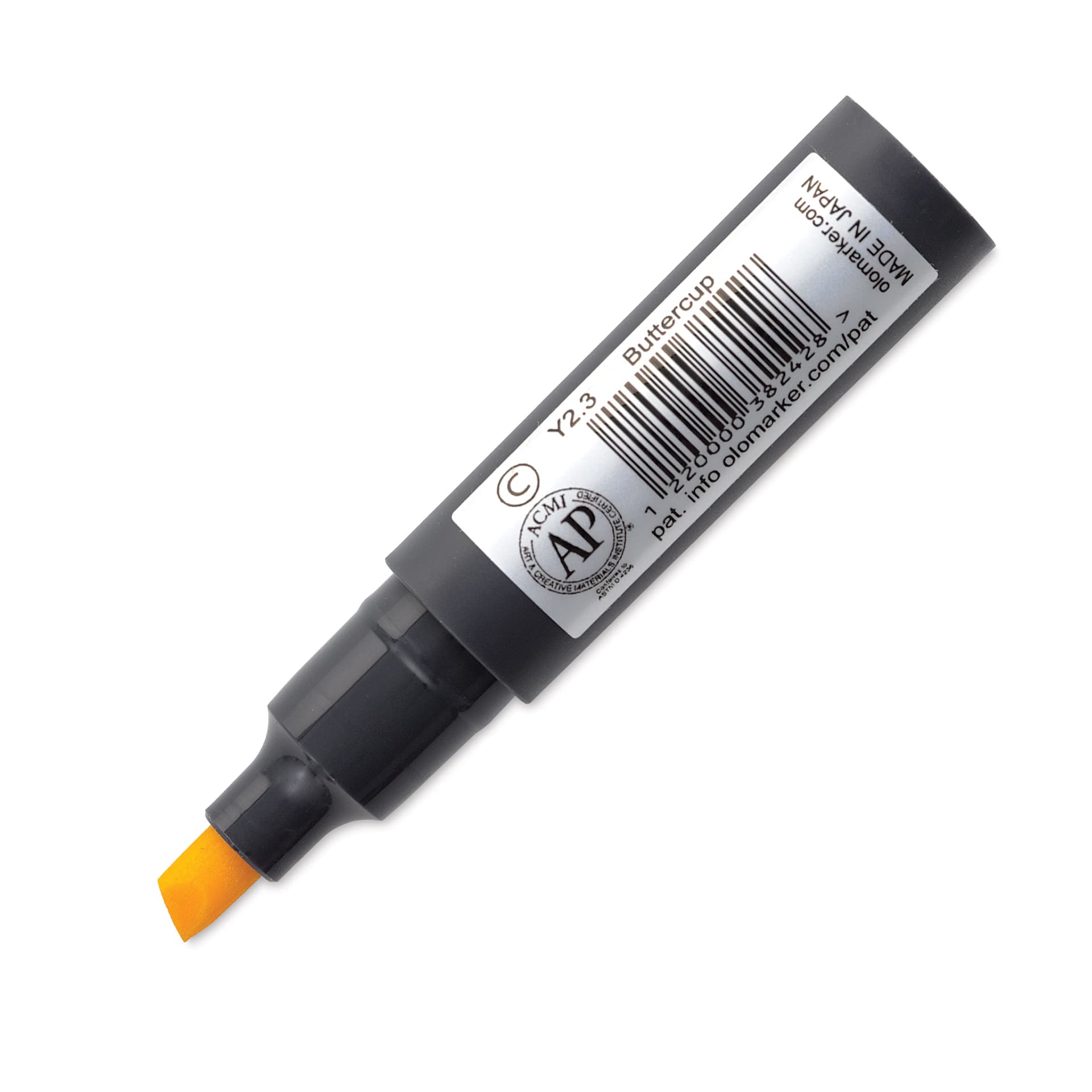 Olo Chisel-Tip Half Marker - Y2.3 Buttercup back of marker