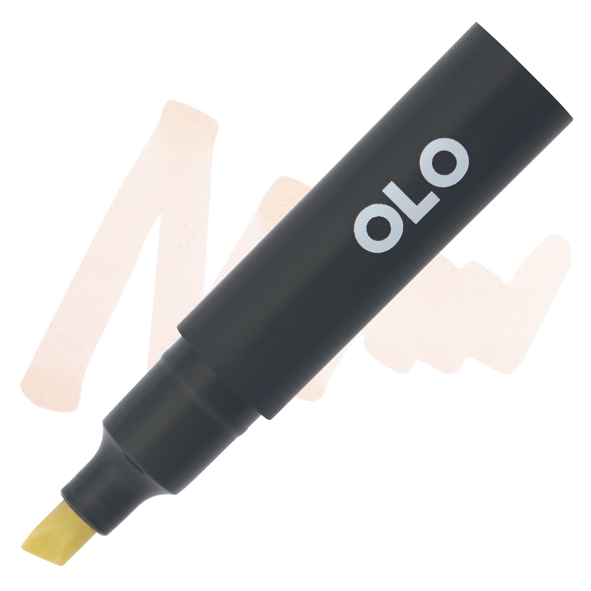 Olo Chisel Tip Half-Marker - Y02.2 Pudding marker and swatch