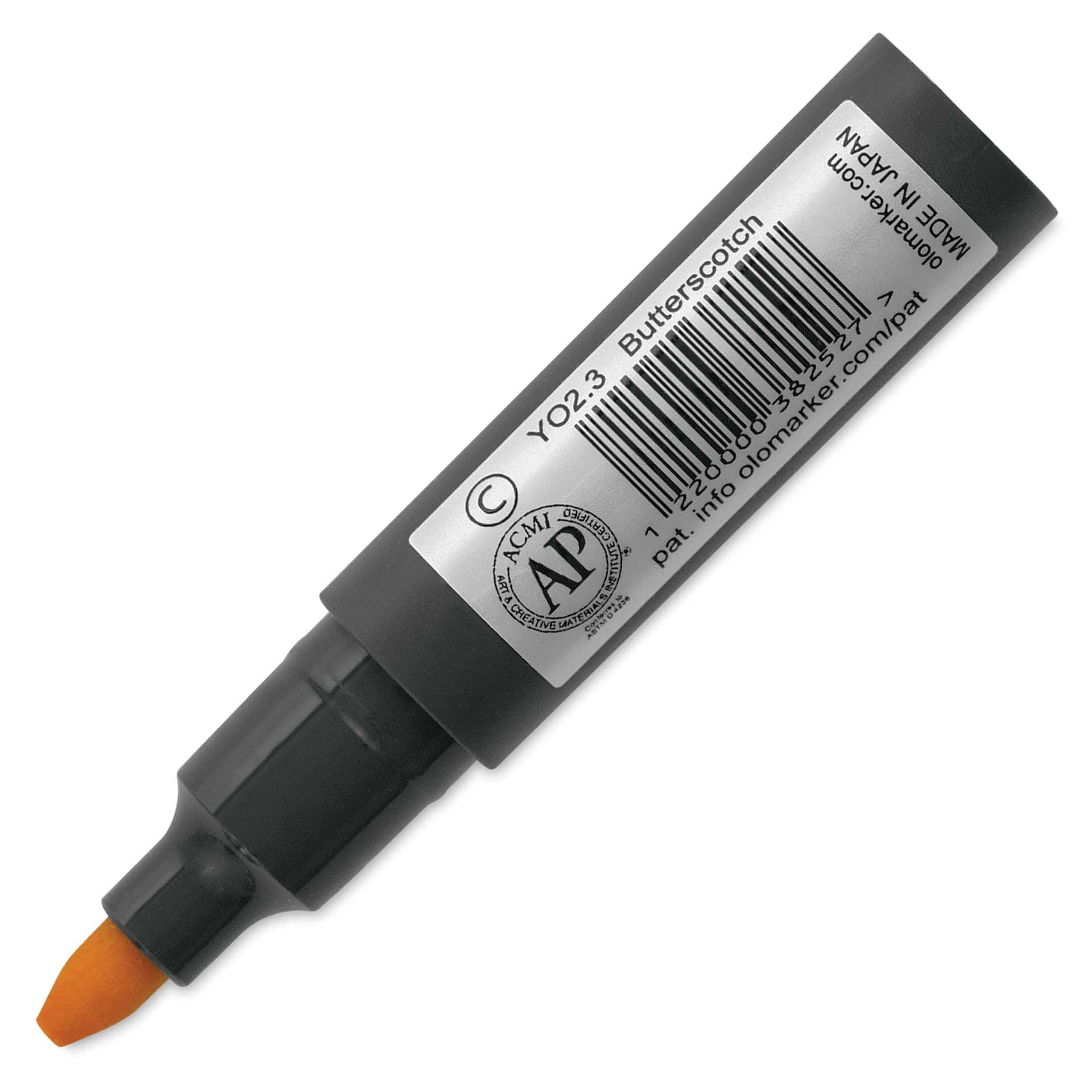 Olo Chisel-Tip Half Marker - Y02.3 Butterscotch back of marker