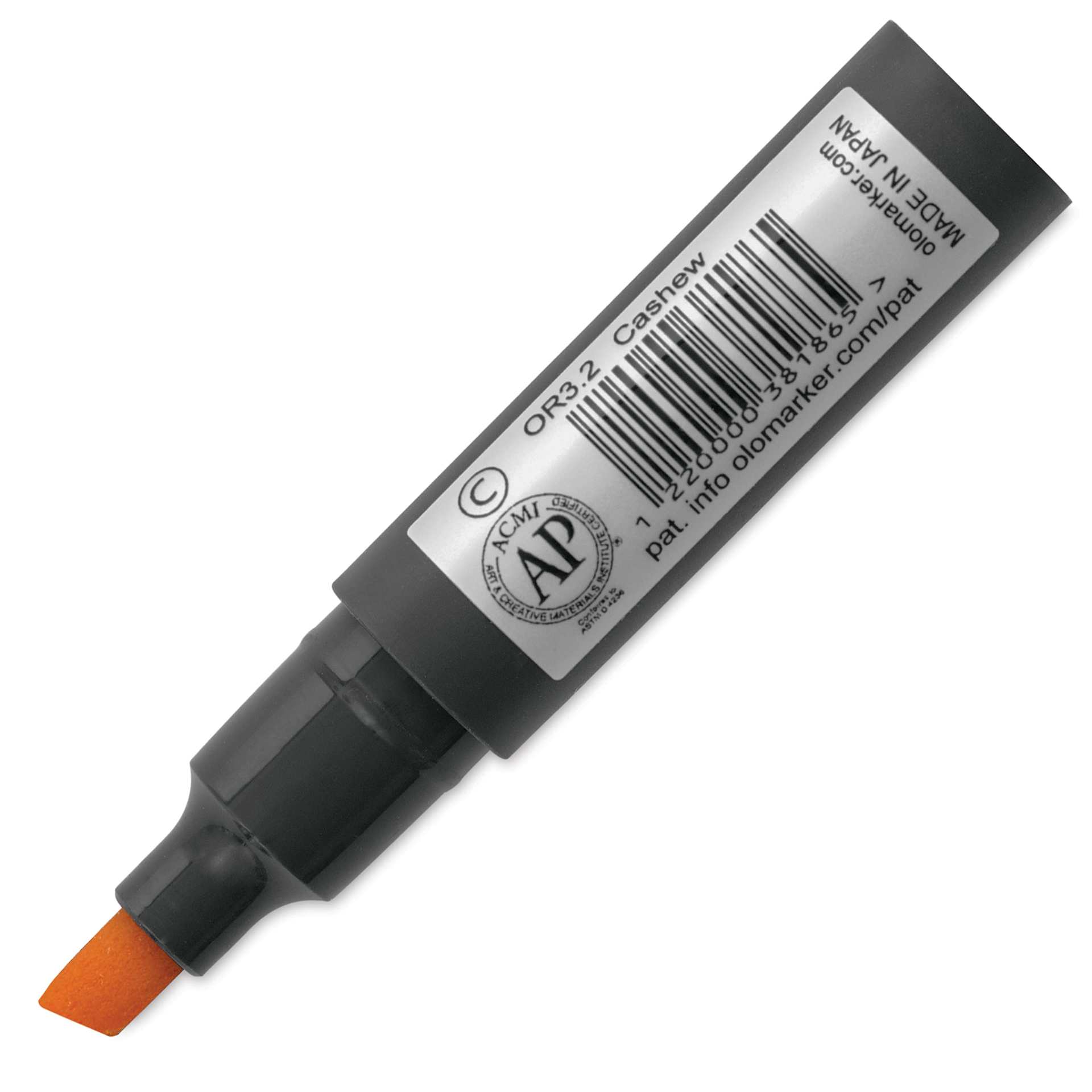 Olo Chisel-Tip Half Marker - OR3.2 Cashew back of marker