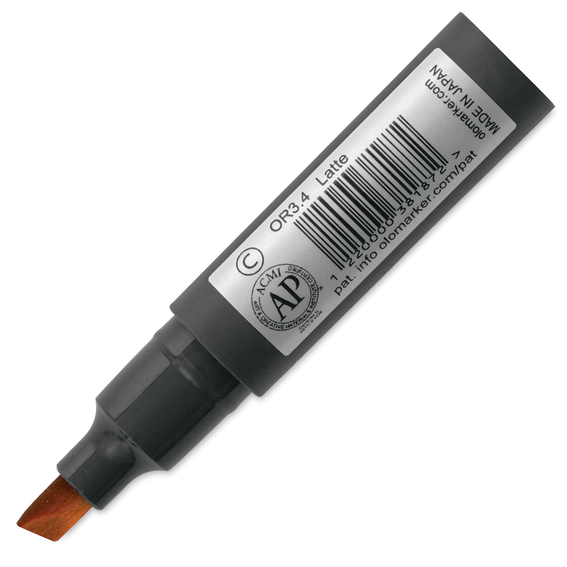 Olo Chisel-Tip Half Marker - OR3.4 Latte back of marker