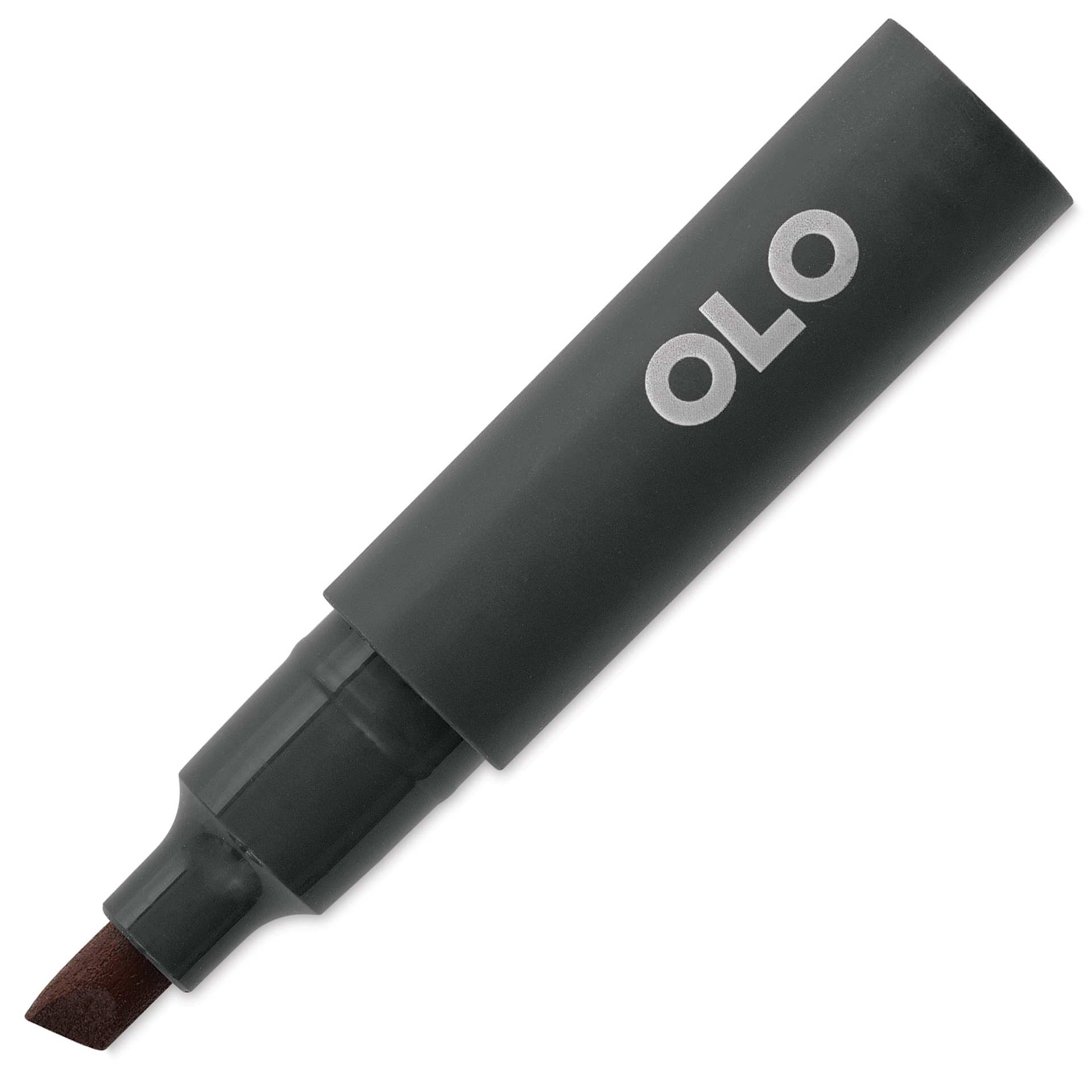 Olo Chisel-Tip Half Marker - OR4.7 Chocolate with cap off