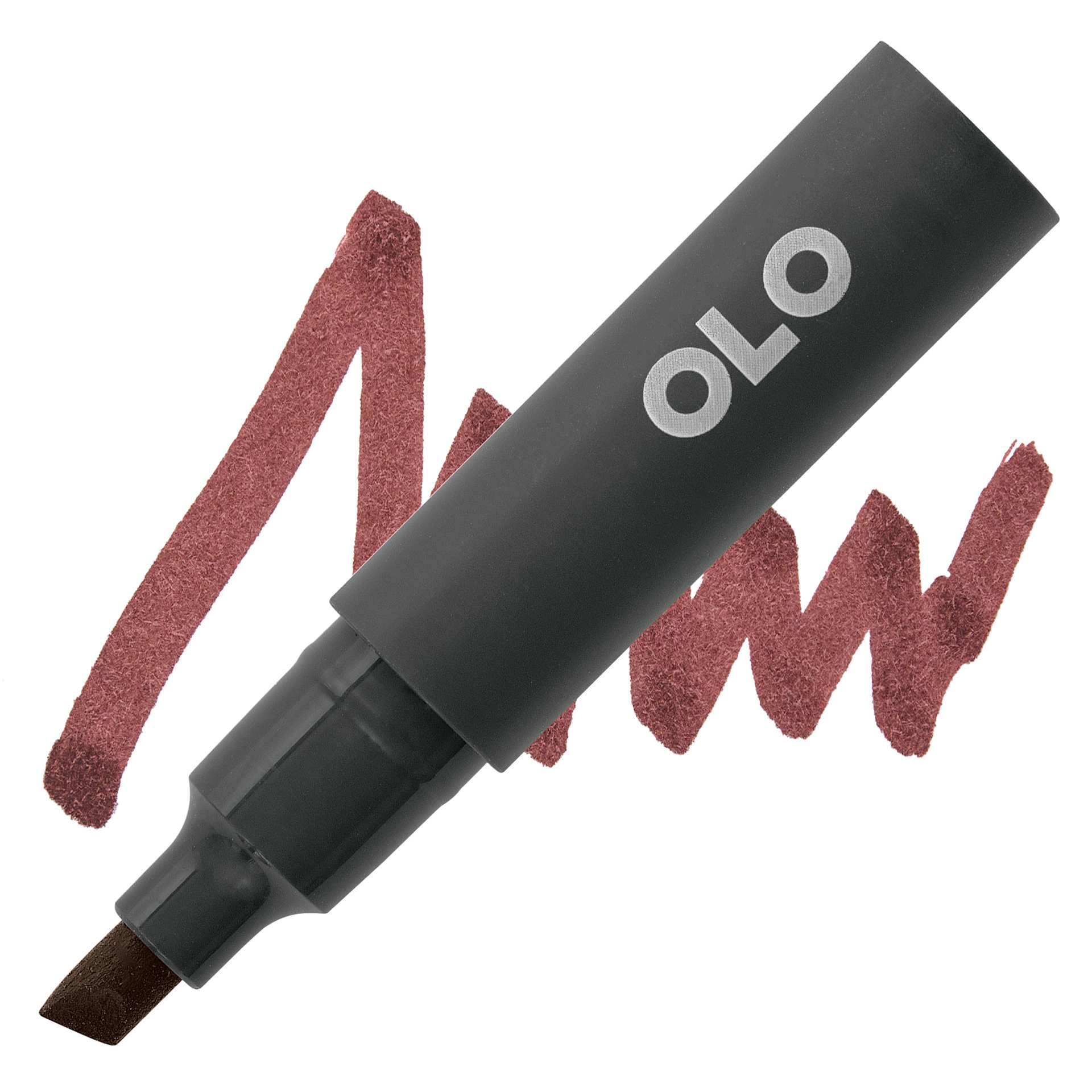 Olo Chisel-Tip Half Marker - OR4.8 Cacao Bean marker and swatch