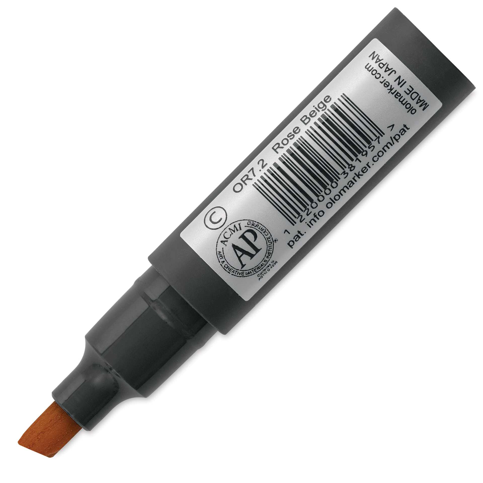 Olo Chisel Tip Half-Marker - OR7.2 Rose Beige back of marker