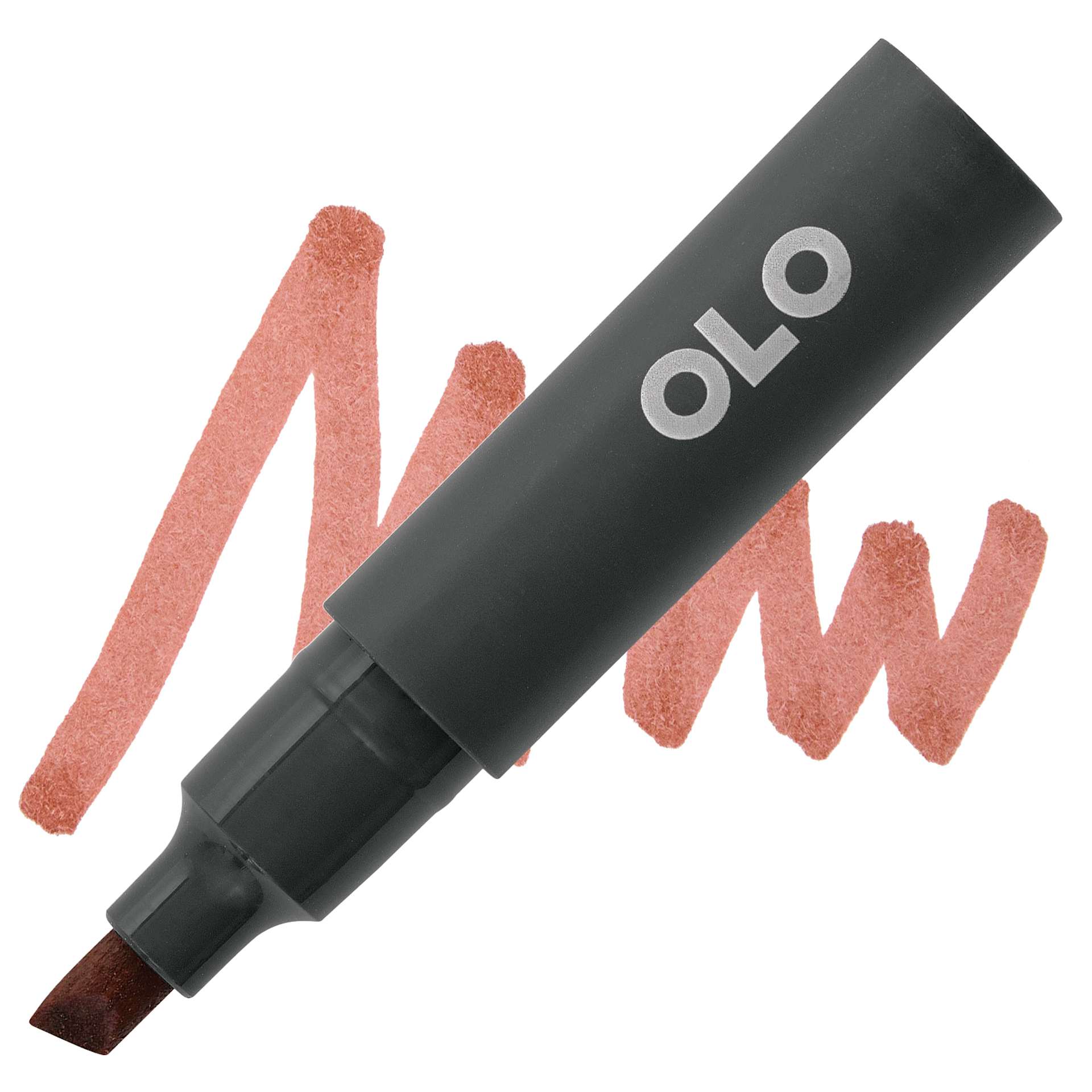 Olo Chisel-Tip Half Marker - OR7.6 Light Walnut marker and swatch