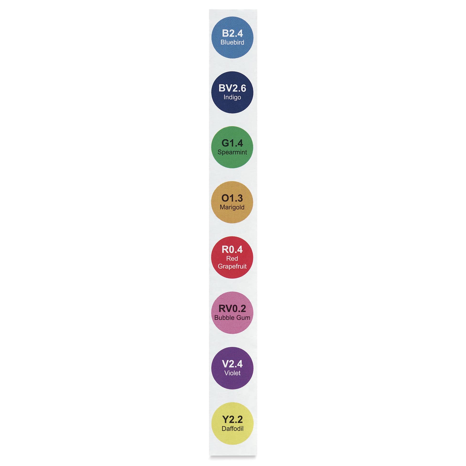 Olo Brush Dual-Tip Markers - Set of 8, Basic colors with codes