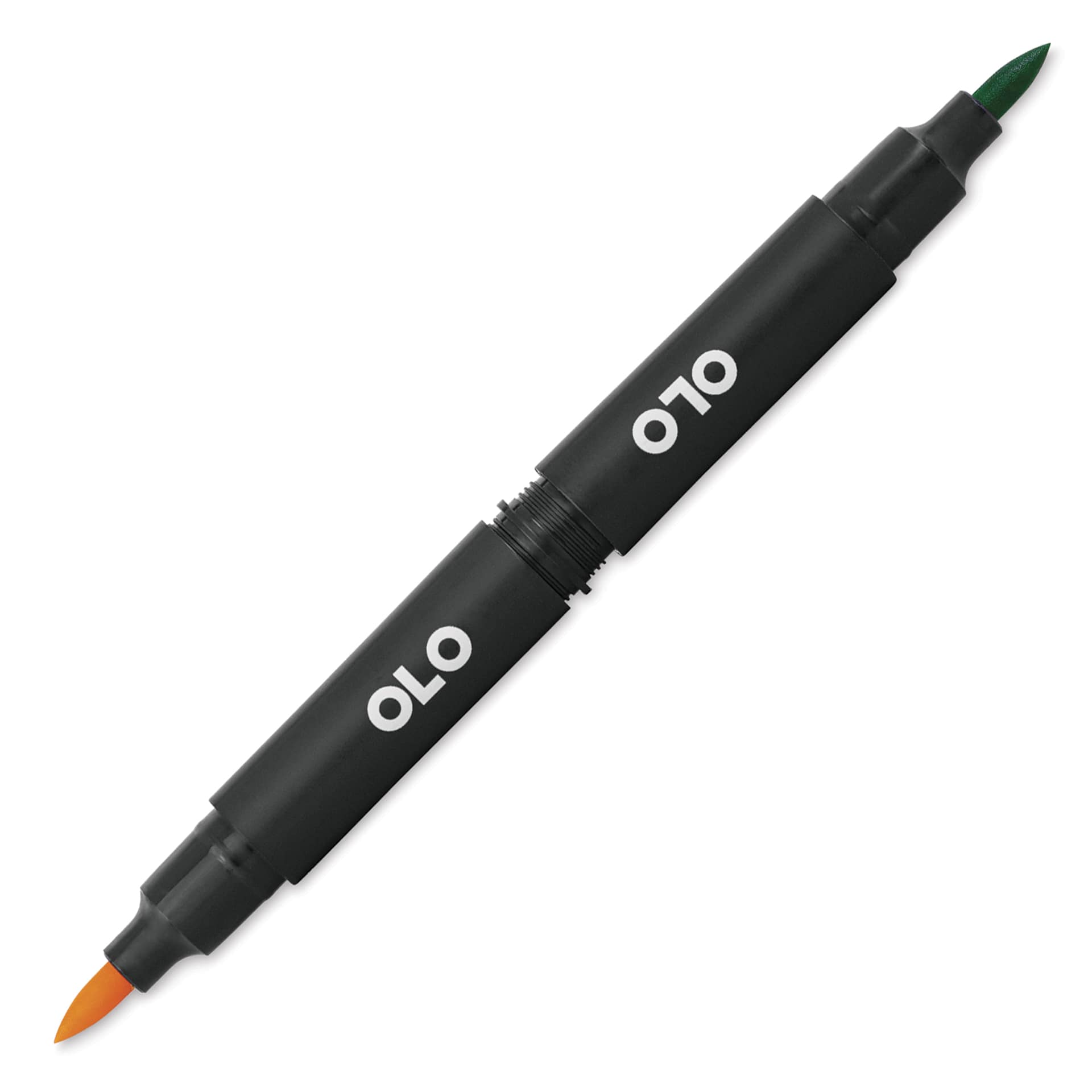 Olo Brush Dual-Tip Markers - Set of 8, Basic, two halves connected