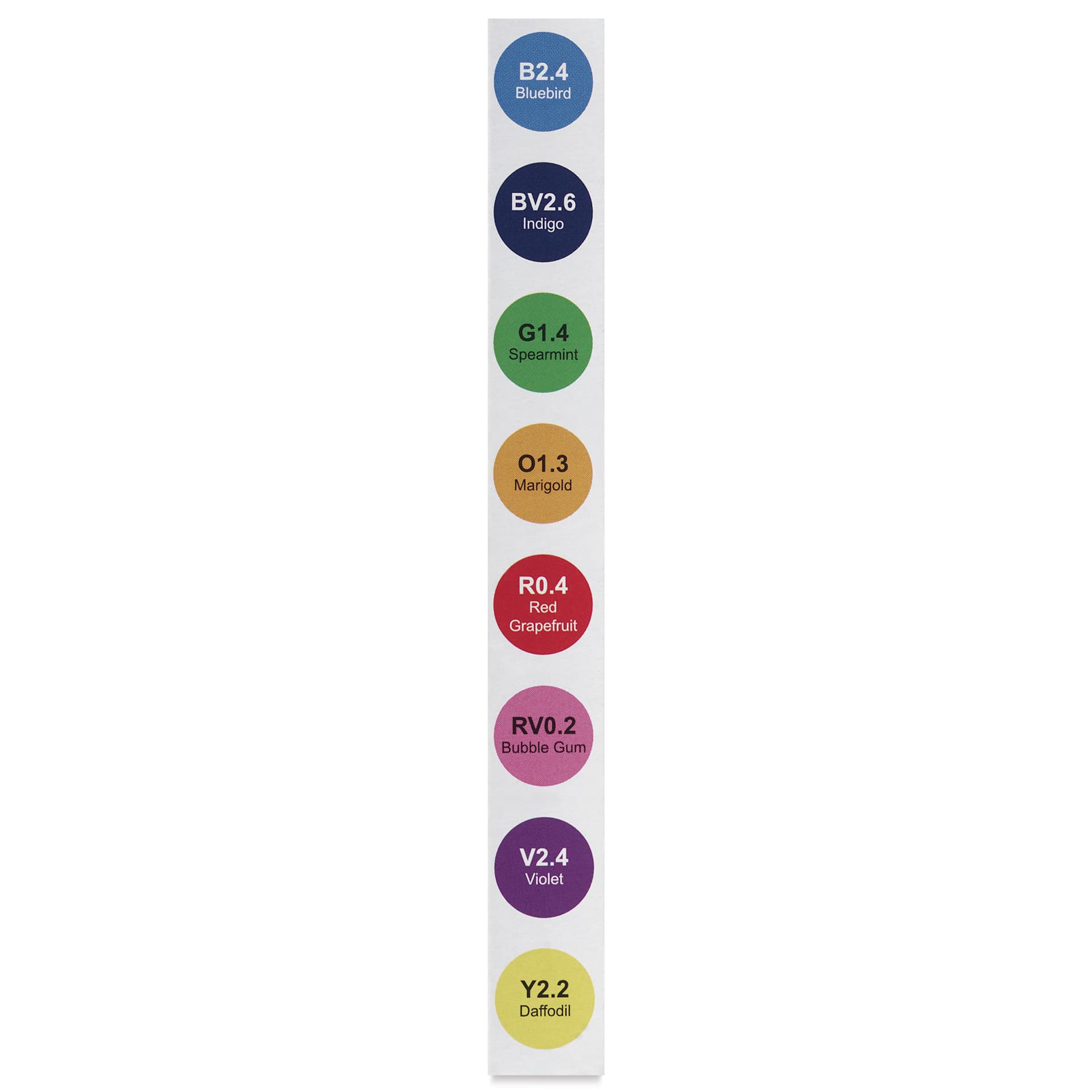Olo Chisel Dual-Tip Markers - Set of 8, Basic colors with codes