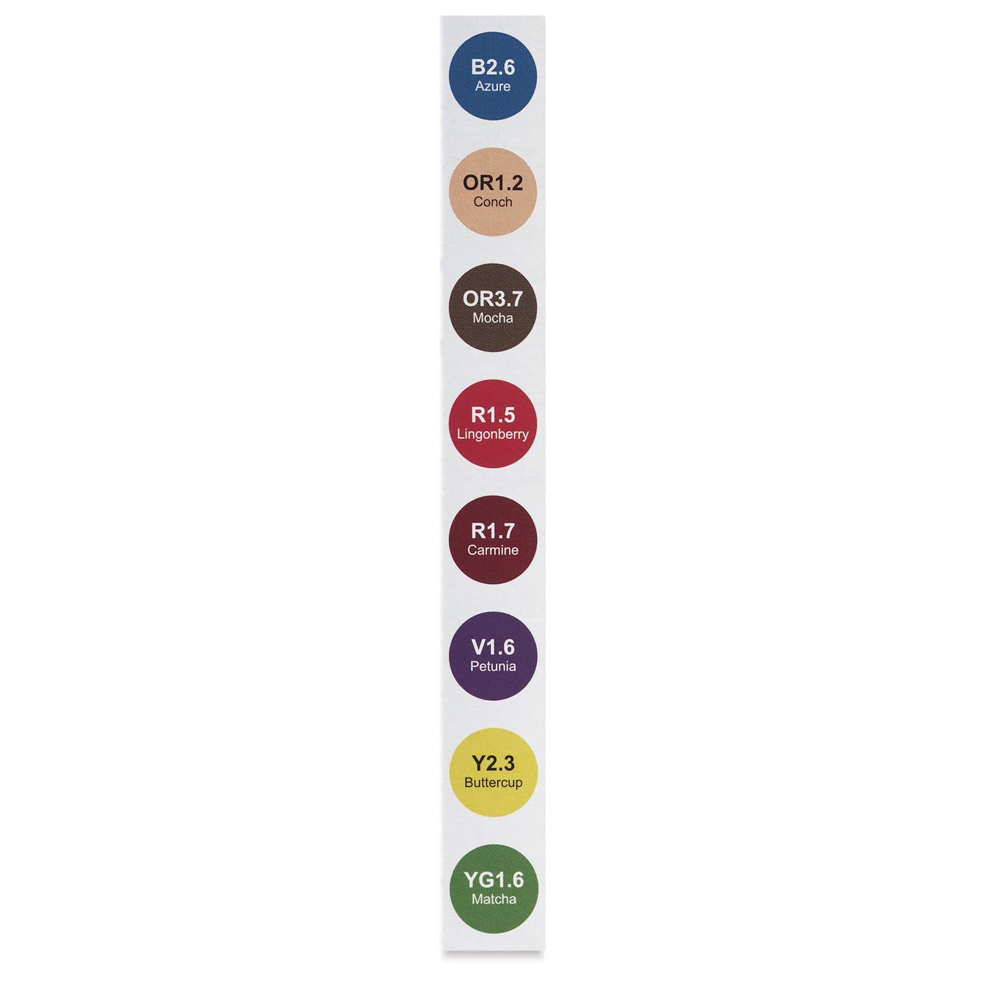 Olo Brush Dual-Tip Markers - Set of 8, Comic colors with codes