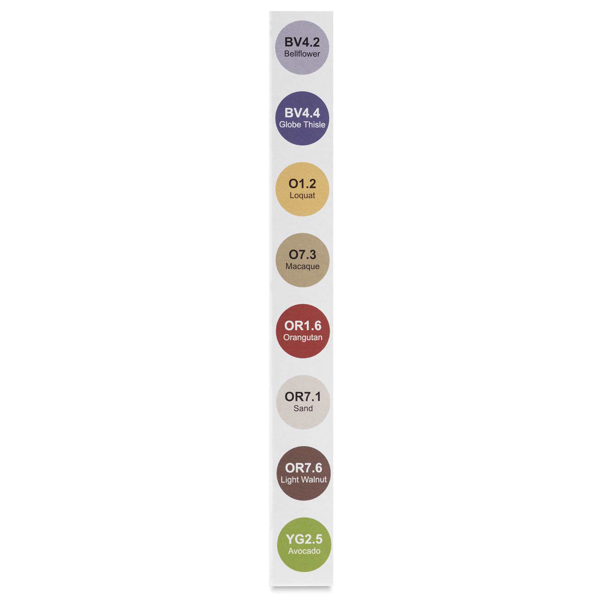 Olo Brush Dual-Tip Markers - Set of 8, Architecture colors with codes