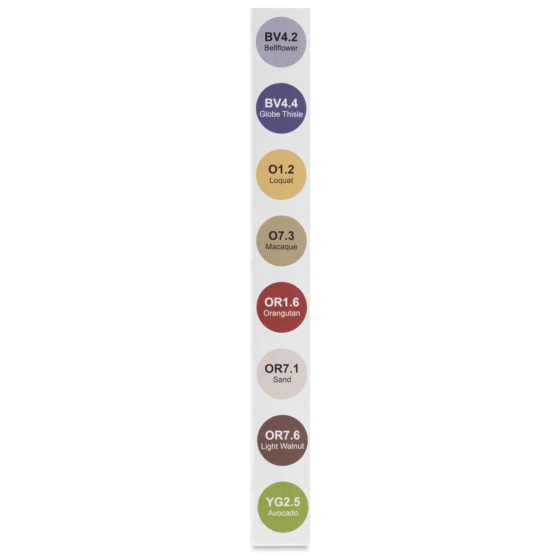 Olo Chisel Dual-Tip Markers - Set of 8, Architecture colors with codes