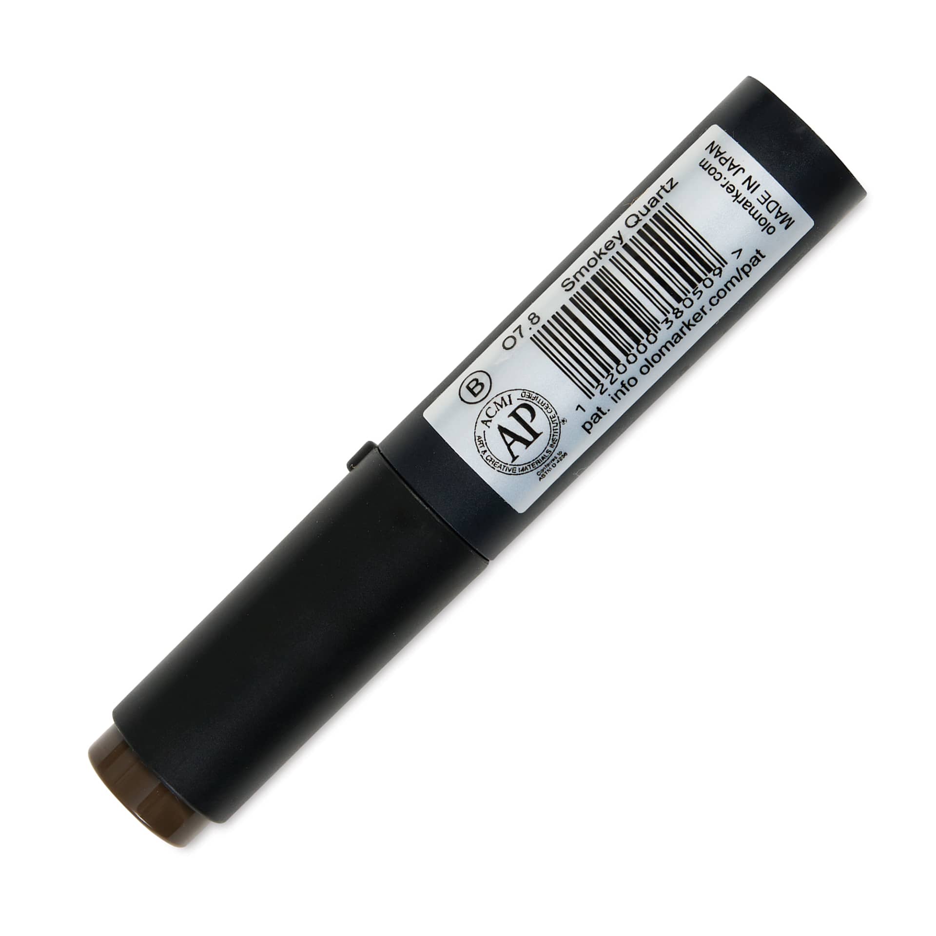 Olo Brush-Tip Half Marker - O7.8 Smokey Quartz back with cap on