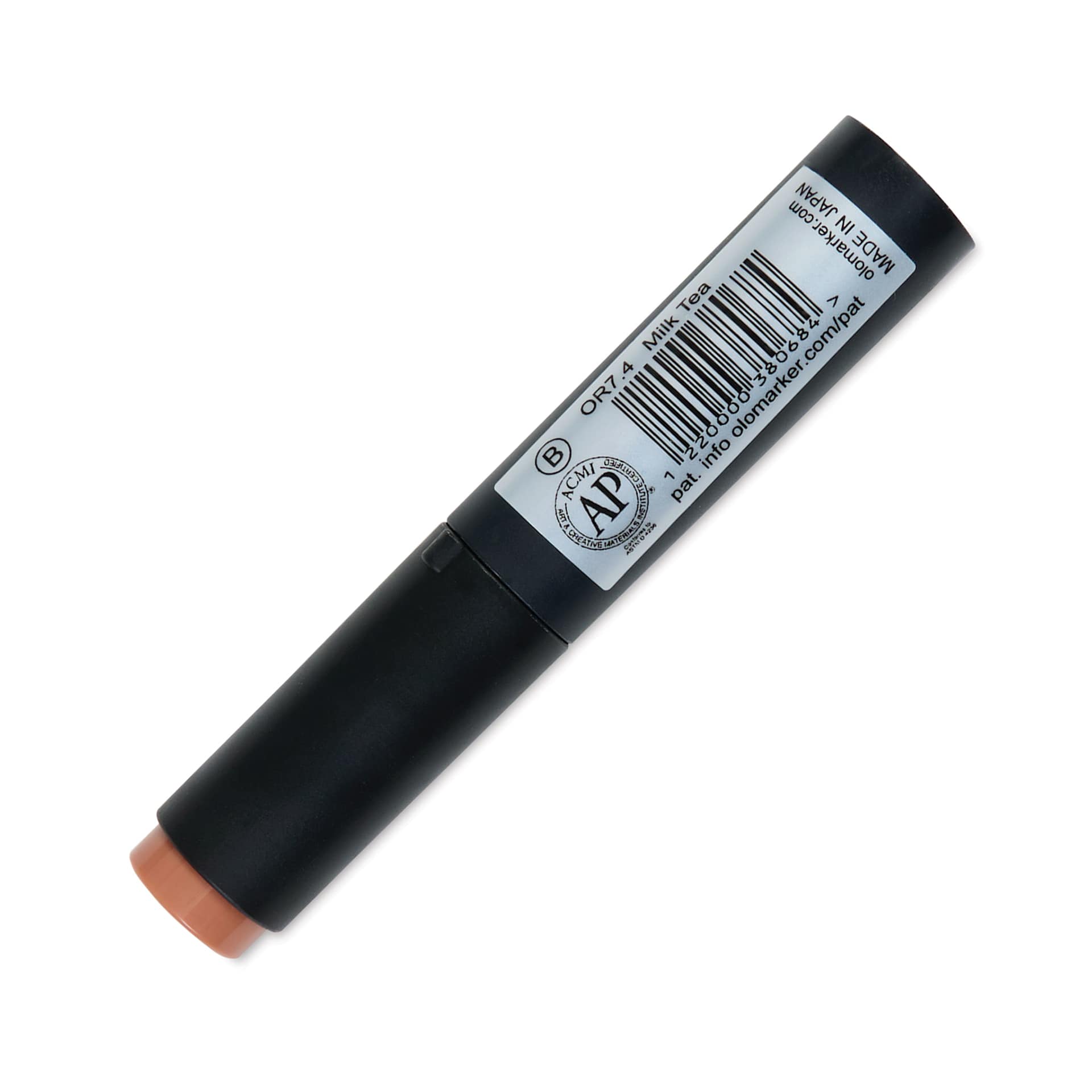 Olo Brush-Tip Half Marker - OR7.4 Milk Tea back with cap on