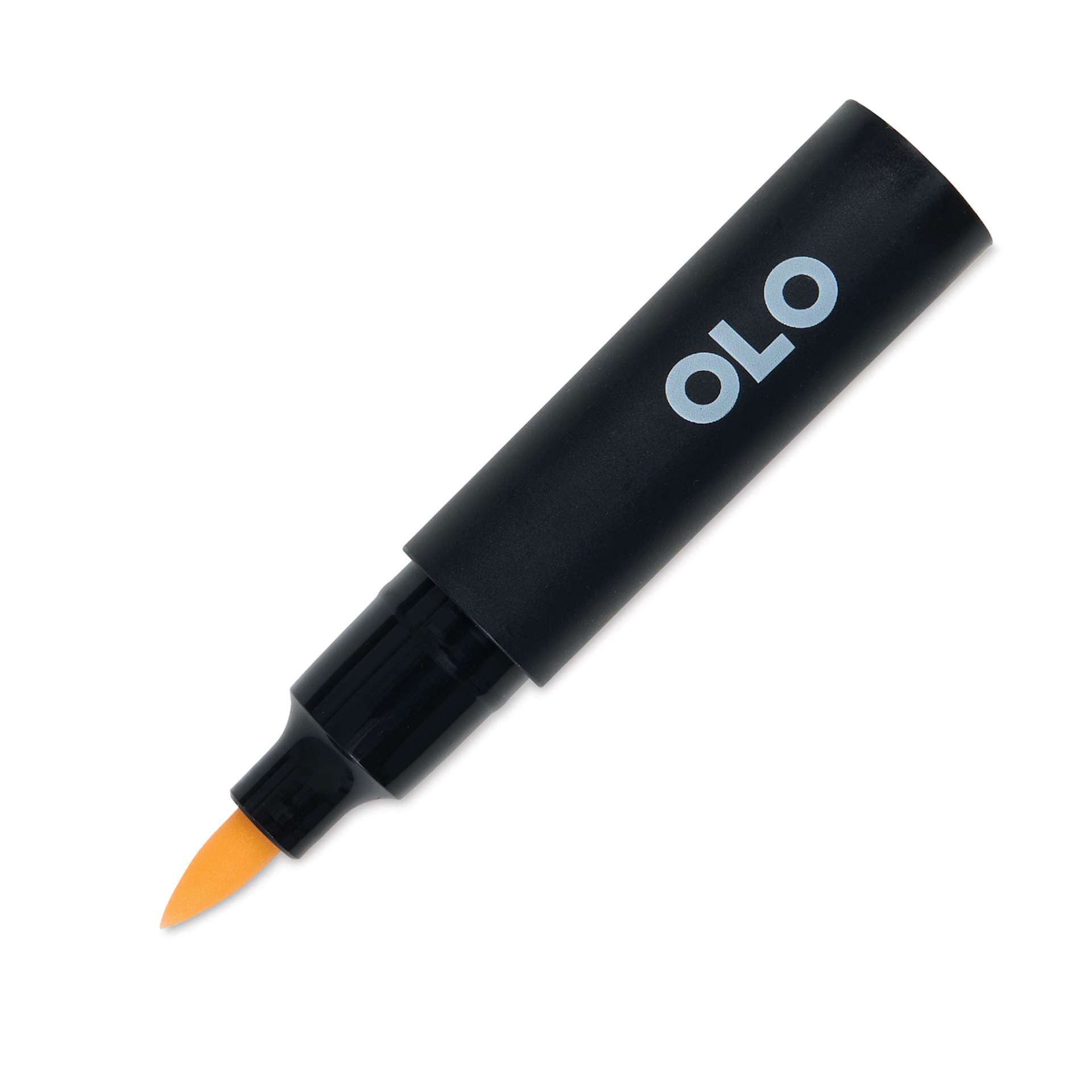 Olo Brush-Tip Half Marker - R0.1 White Peach with cap off