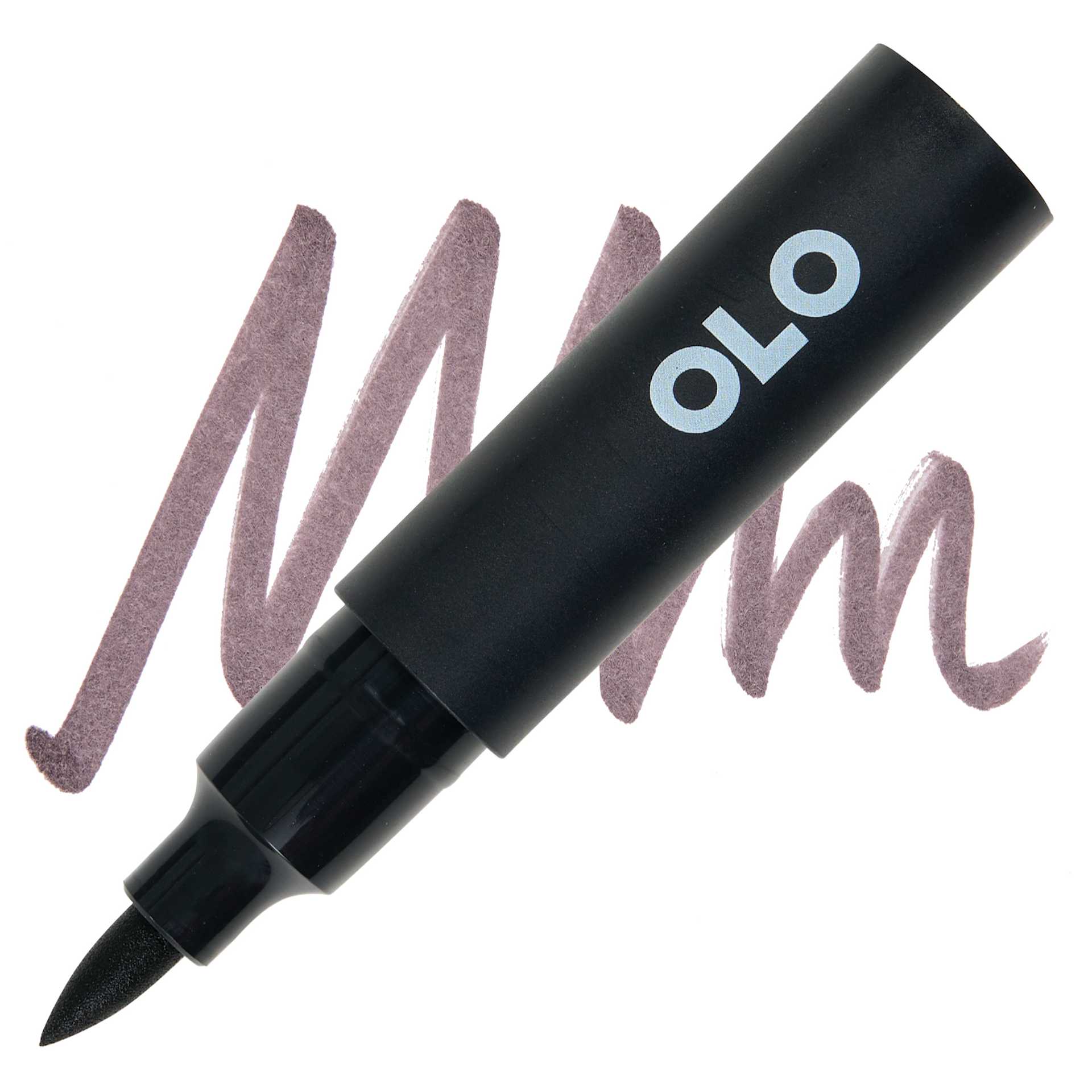Olo Brush-Tip Half Marker - WG7 Warm Gray 7 marker and swatch