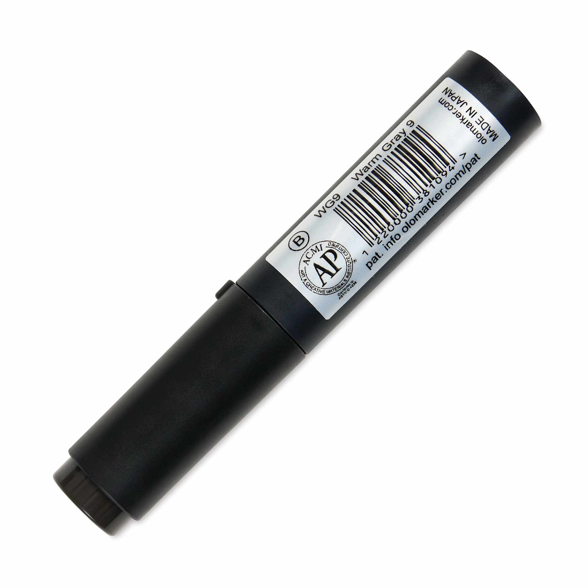 Olo Brush-Tip Half Marker - WG9 Warm Gray 9 back with cap on