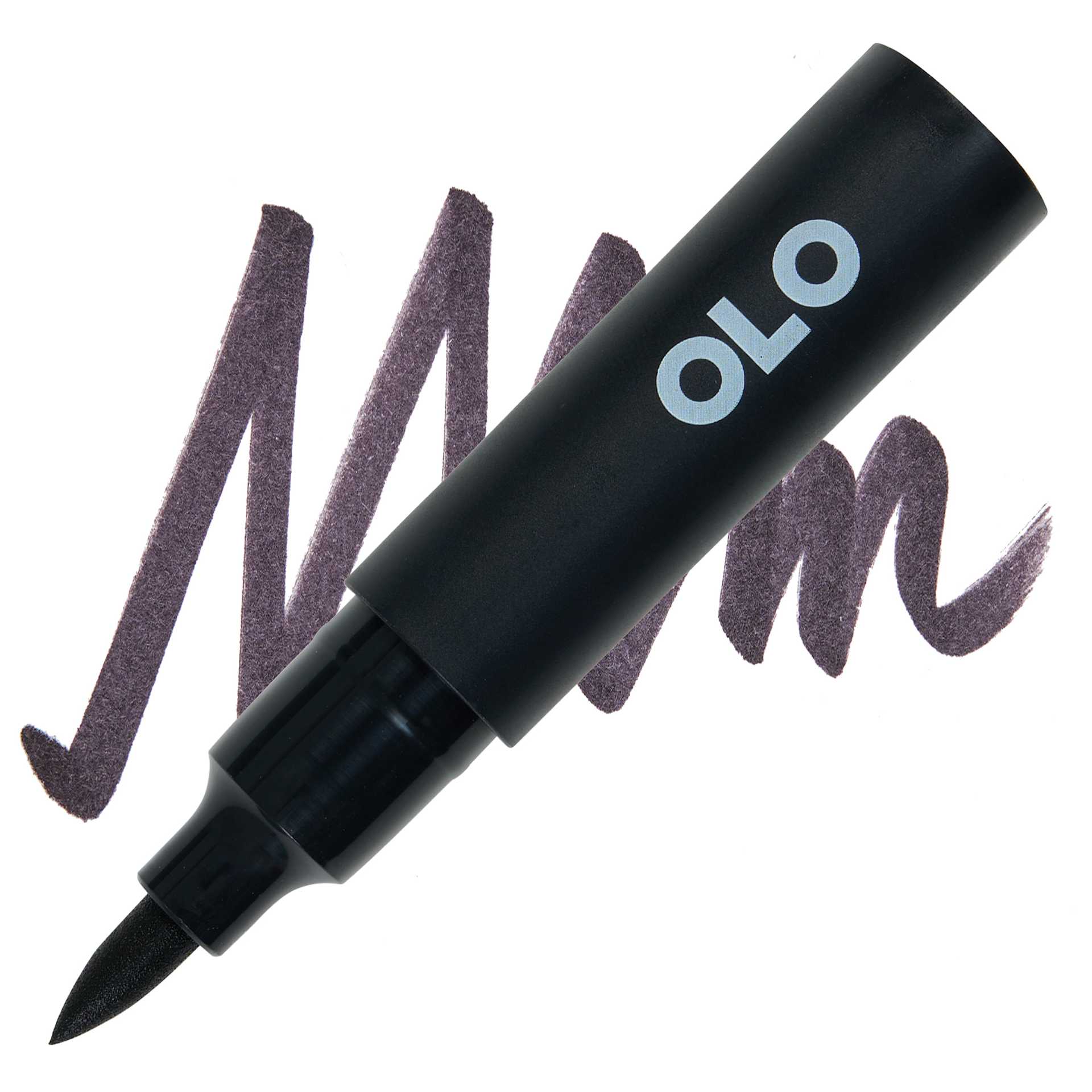 Olo Brush-Tip Half Marker - WG9 Warm Gray 9 marker and swatch