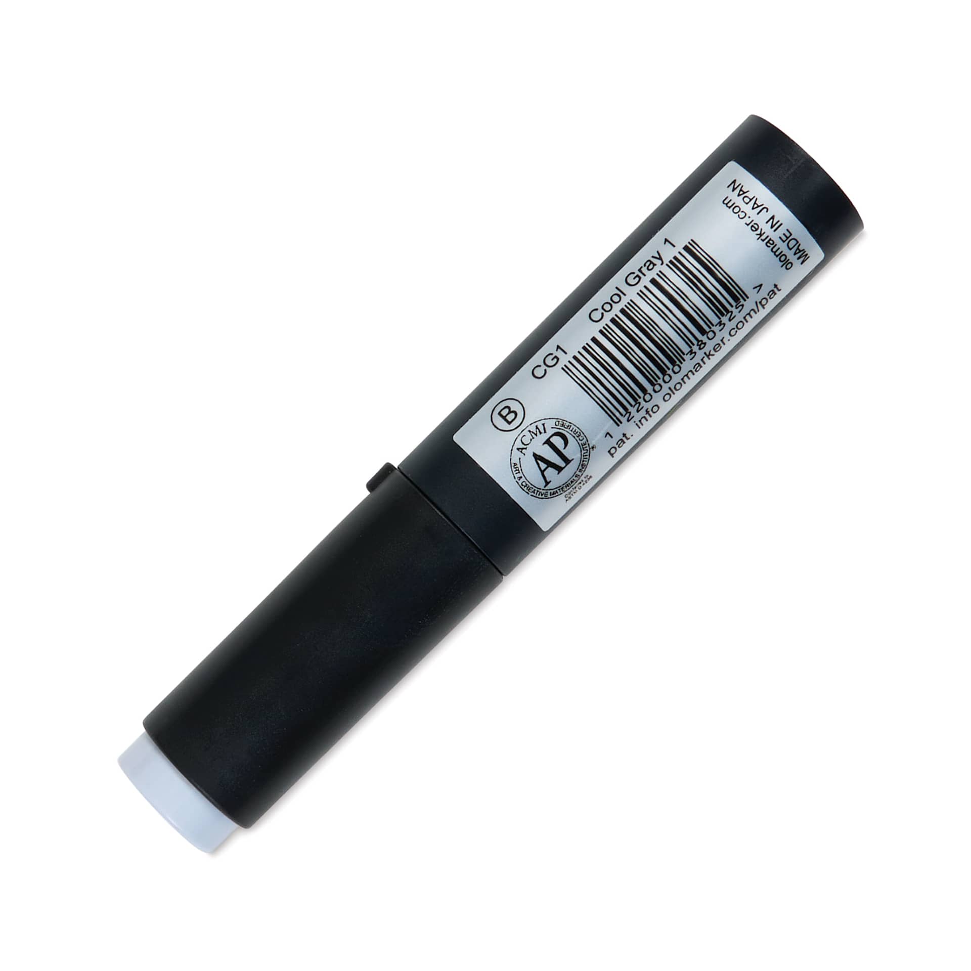 Olo Brush-Tip Half Marker - CG1 Cool Gray 1 back with cap on