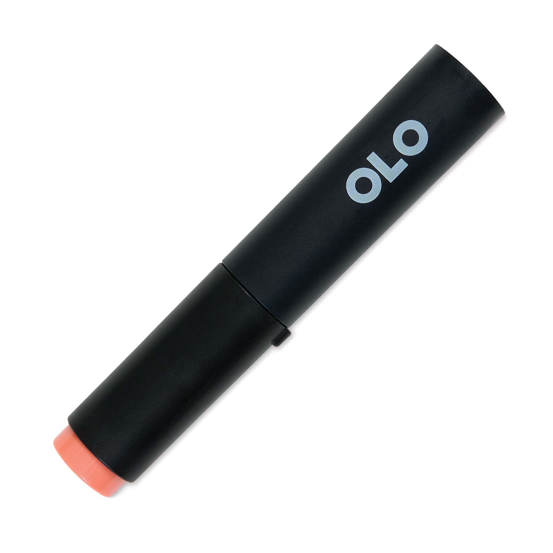 Olo Brush-Tip Half Marker - R0.3 Coral front with cap on