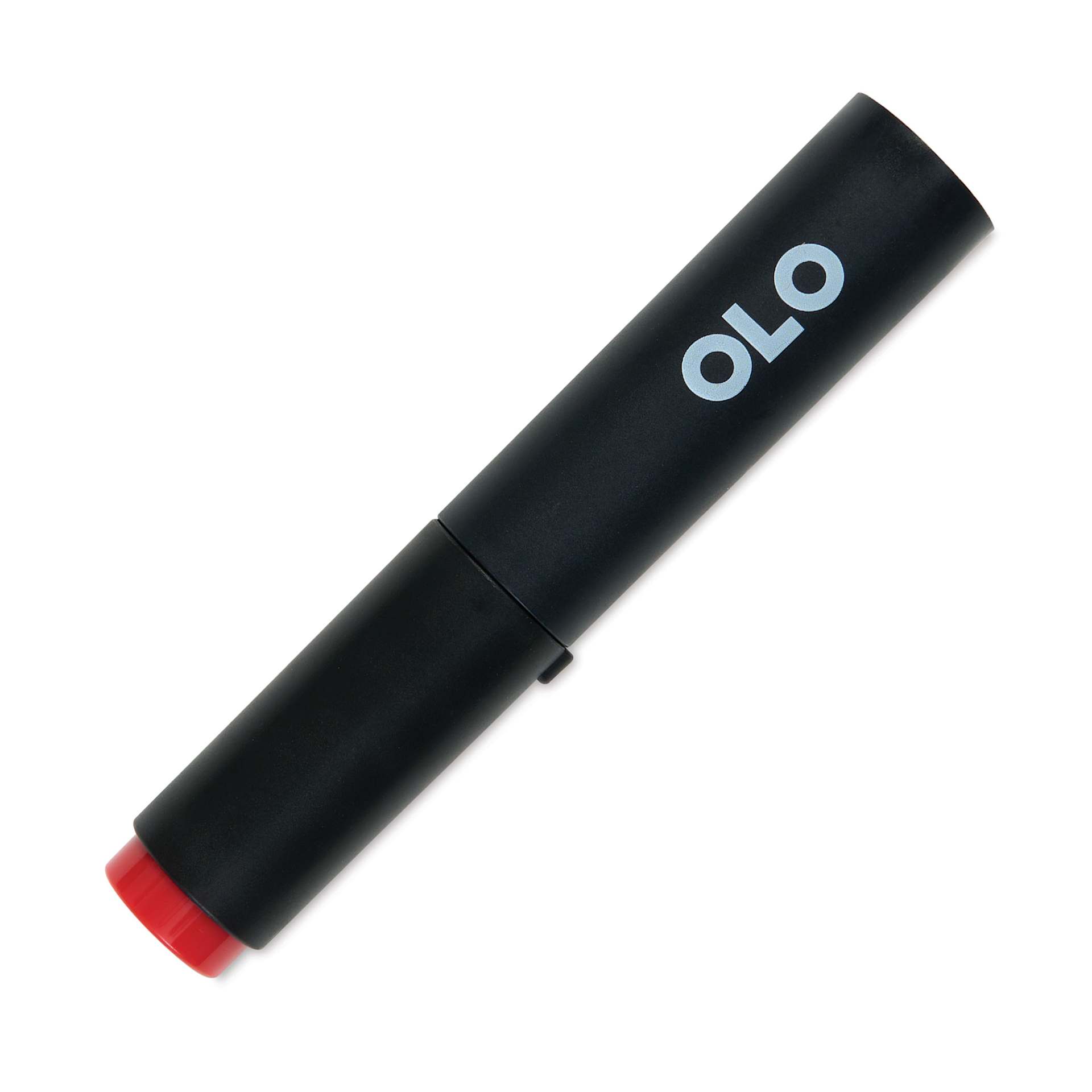 Olo Brush-Tip Half Marker - R0.6 Cranberry front with cap on