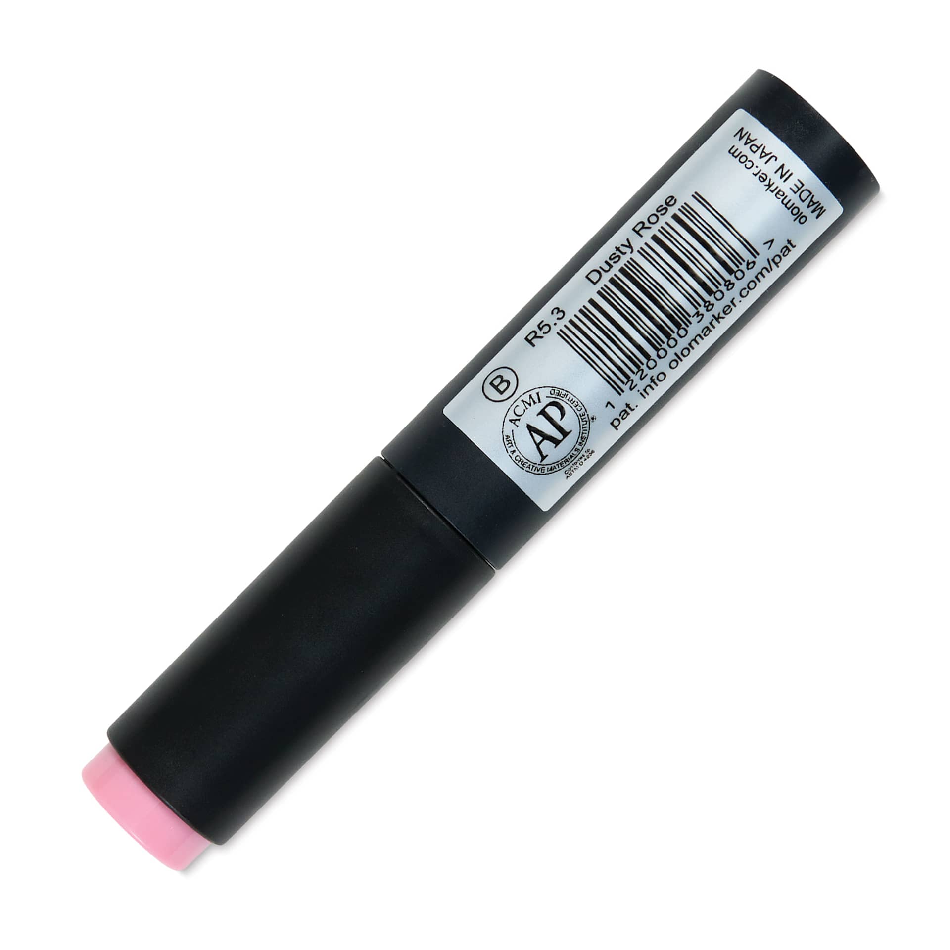 Olo Brush-Tip Half Marker - R5.3 Dusty Rose back with cap on