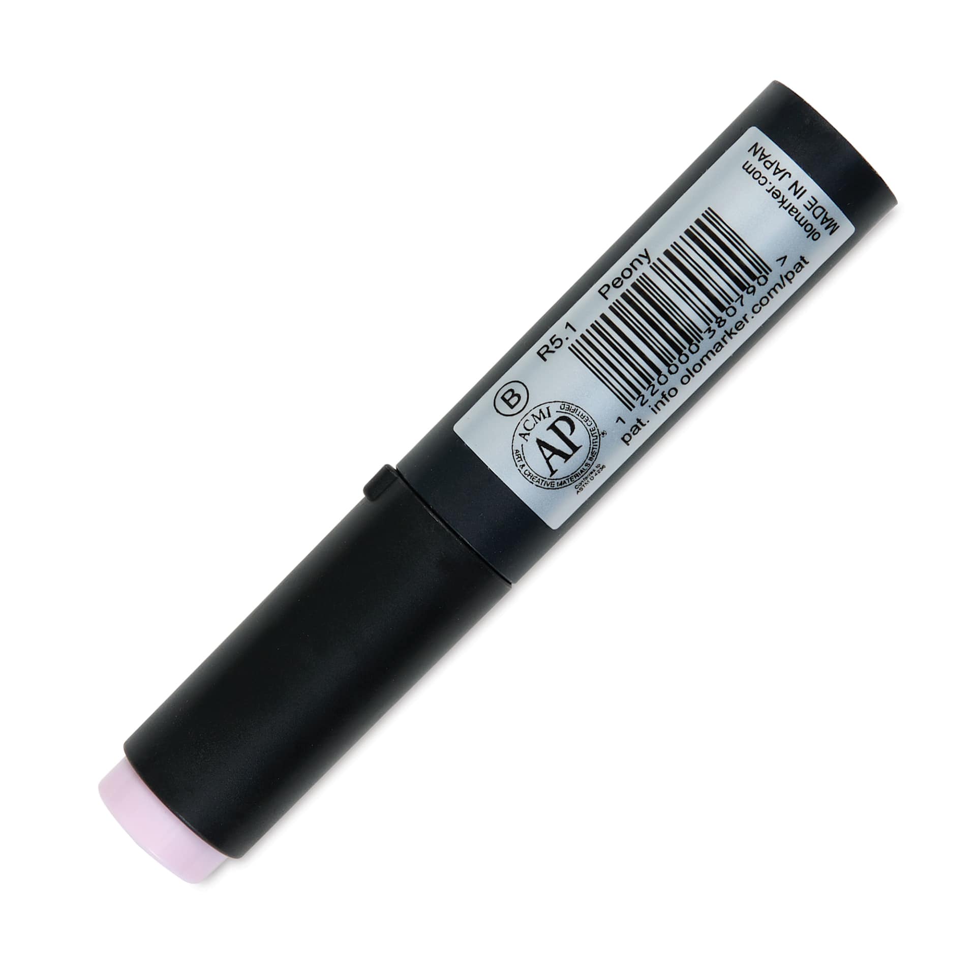 Olo Brush-Tip Half Marker - R5.1 Peony back with cap on