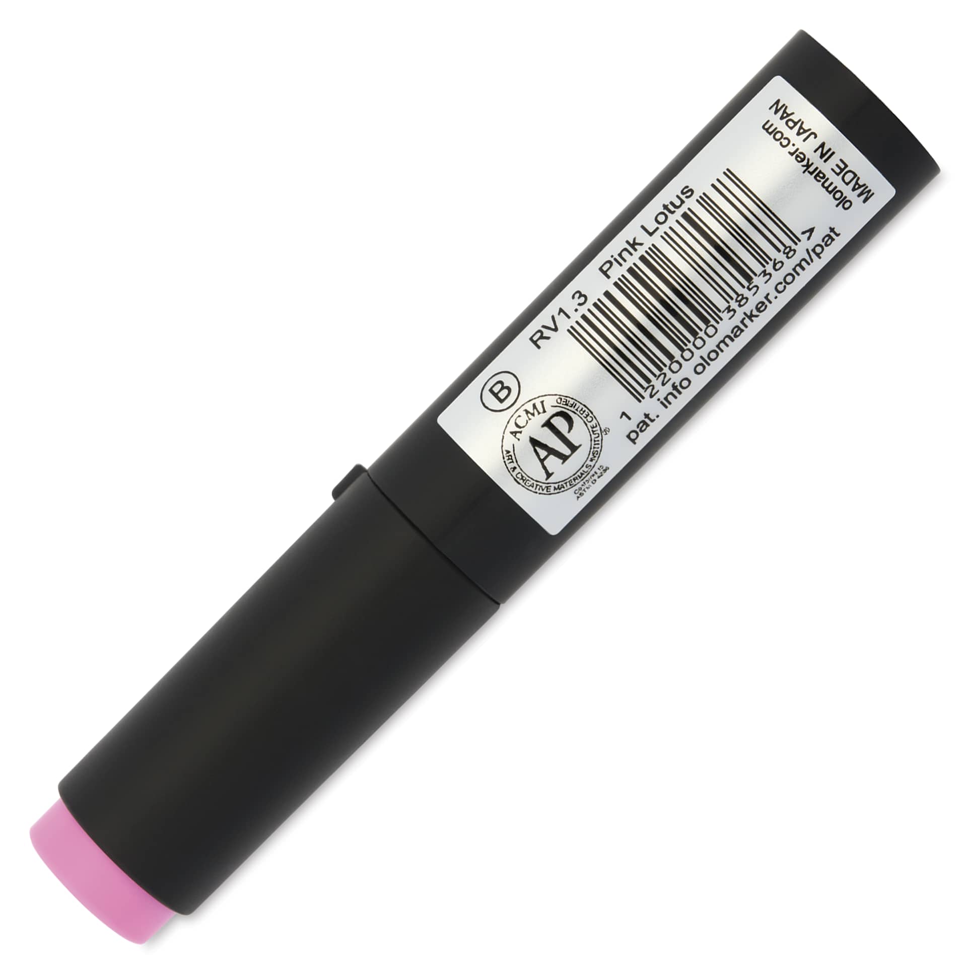 Olo Brush-Tip Half Marker - RV1.3, Pink Lotus - back of marker