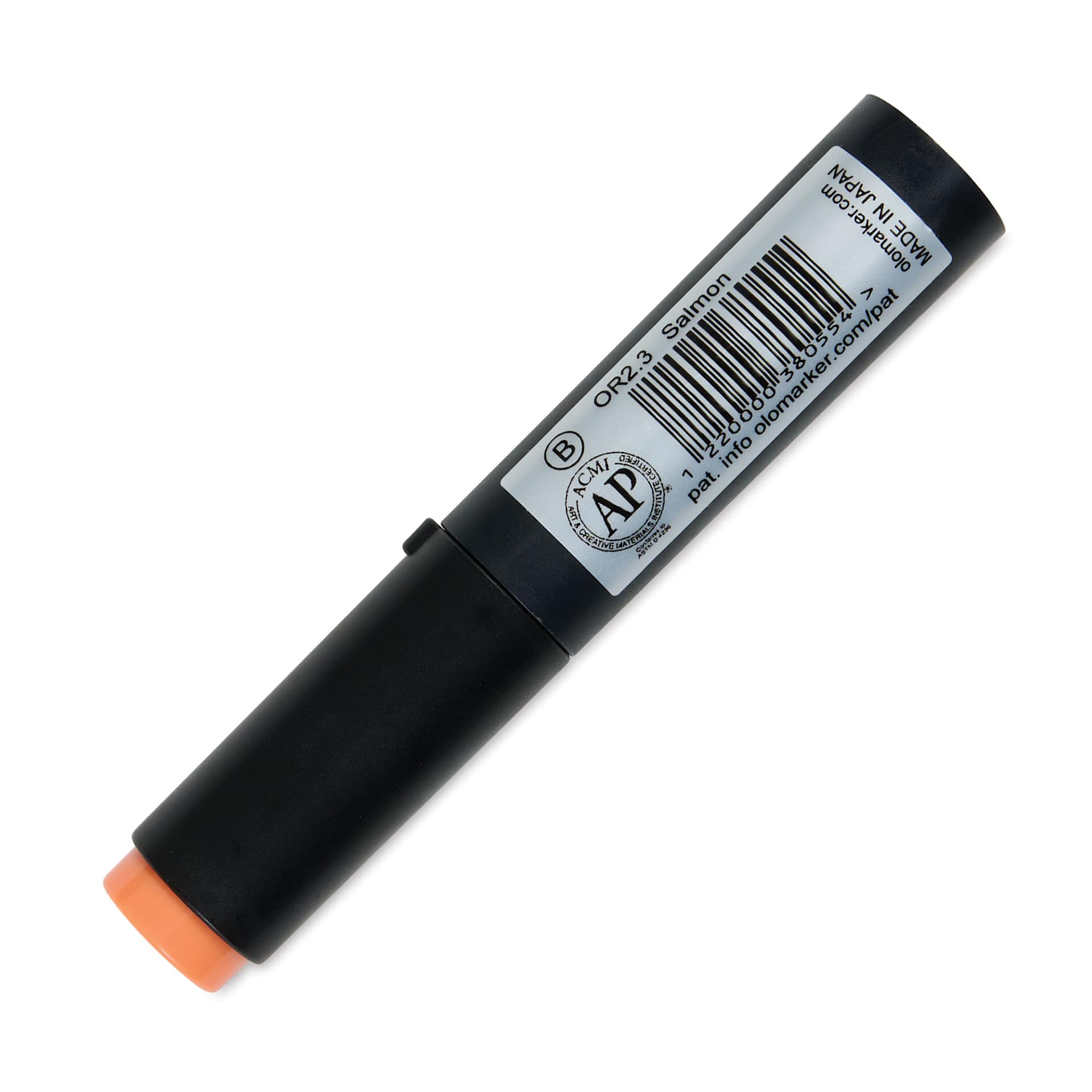 Olo Brush-Tip Half Marker - OR2.3 Salmon back with cap on