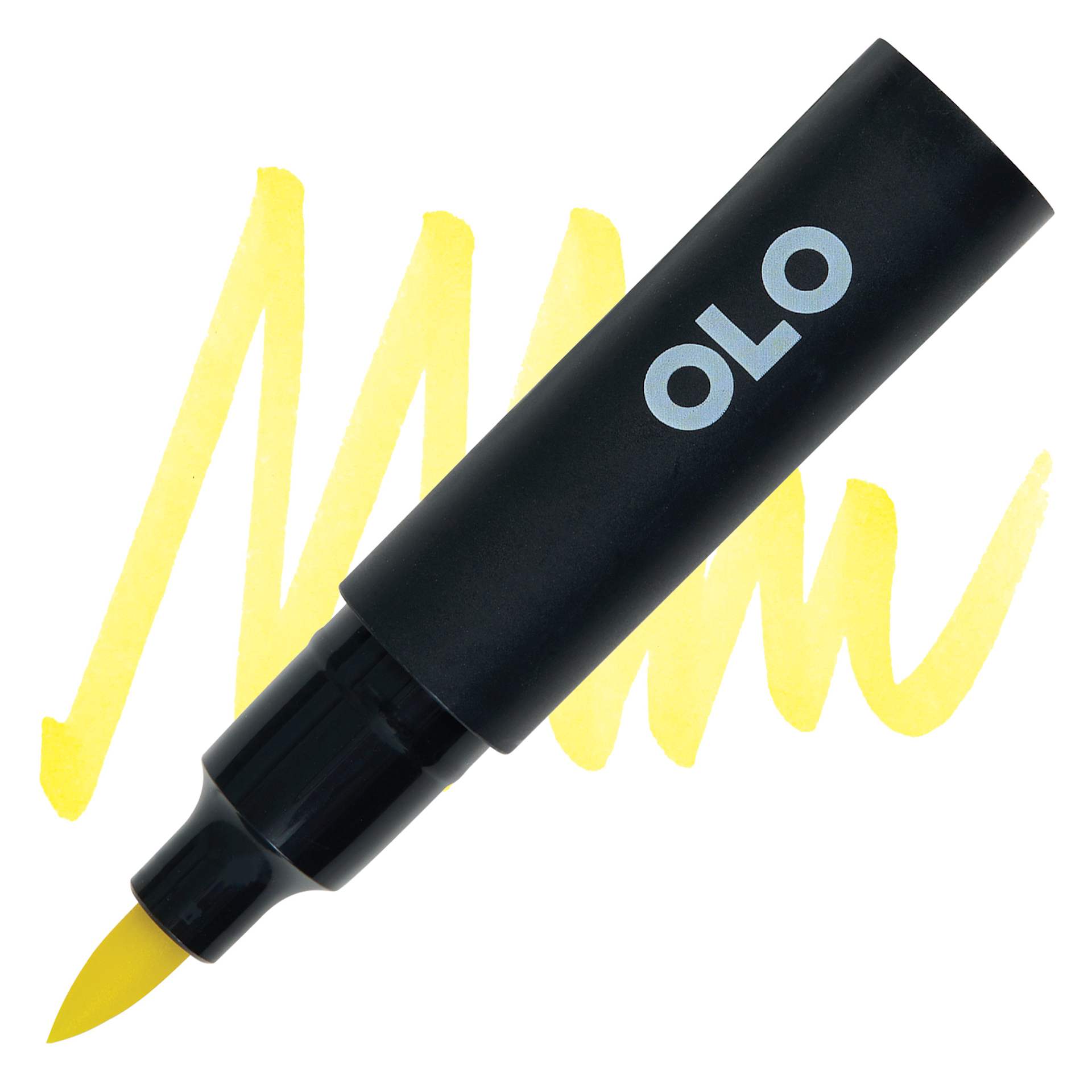 Olo Brush-Tip Half Marker - Y1.2 Light Yellow marker and swatch