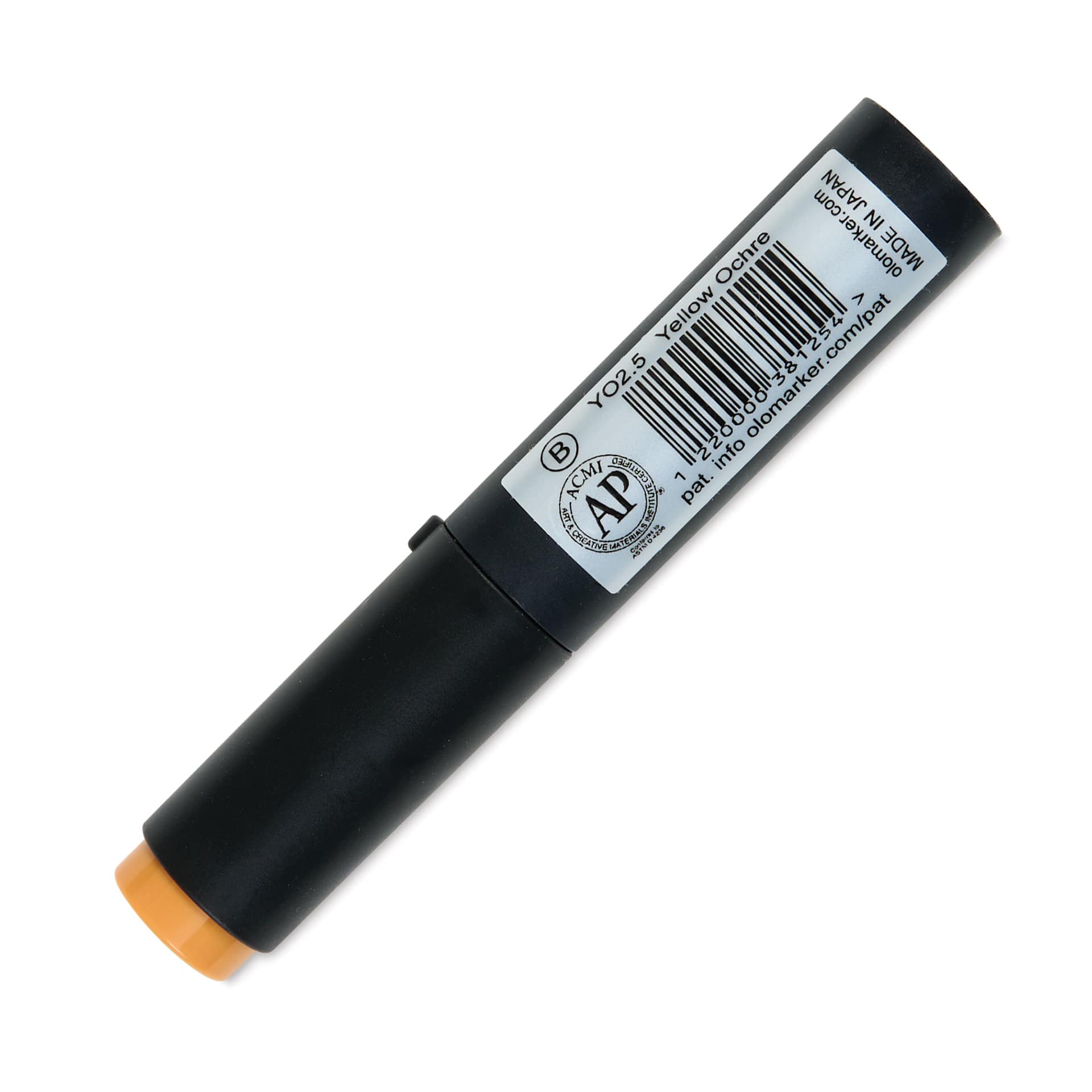 Olo Brush-Tip Half Marker - YO2.5 Yellow Ochre back with cap on