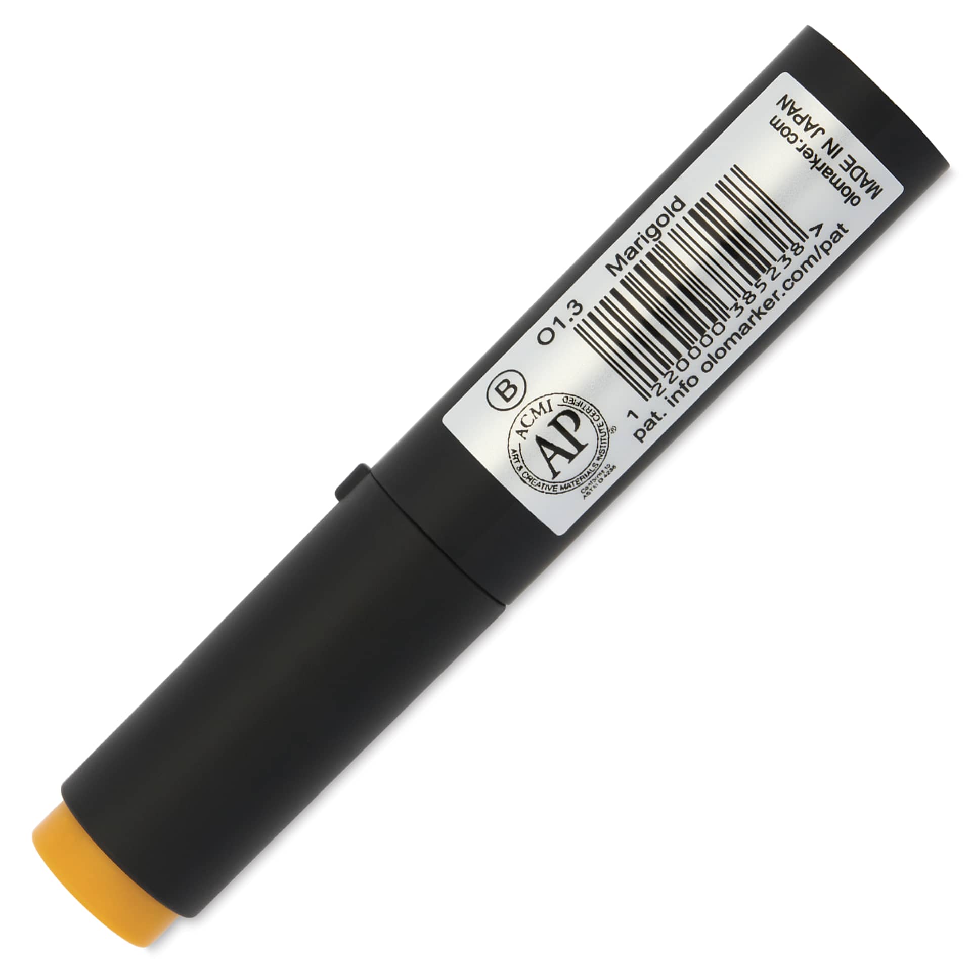 Olo Brush-Tip Half Marker - O1.3, Marigold - back of marker