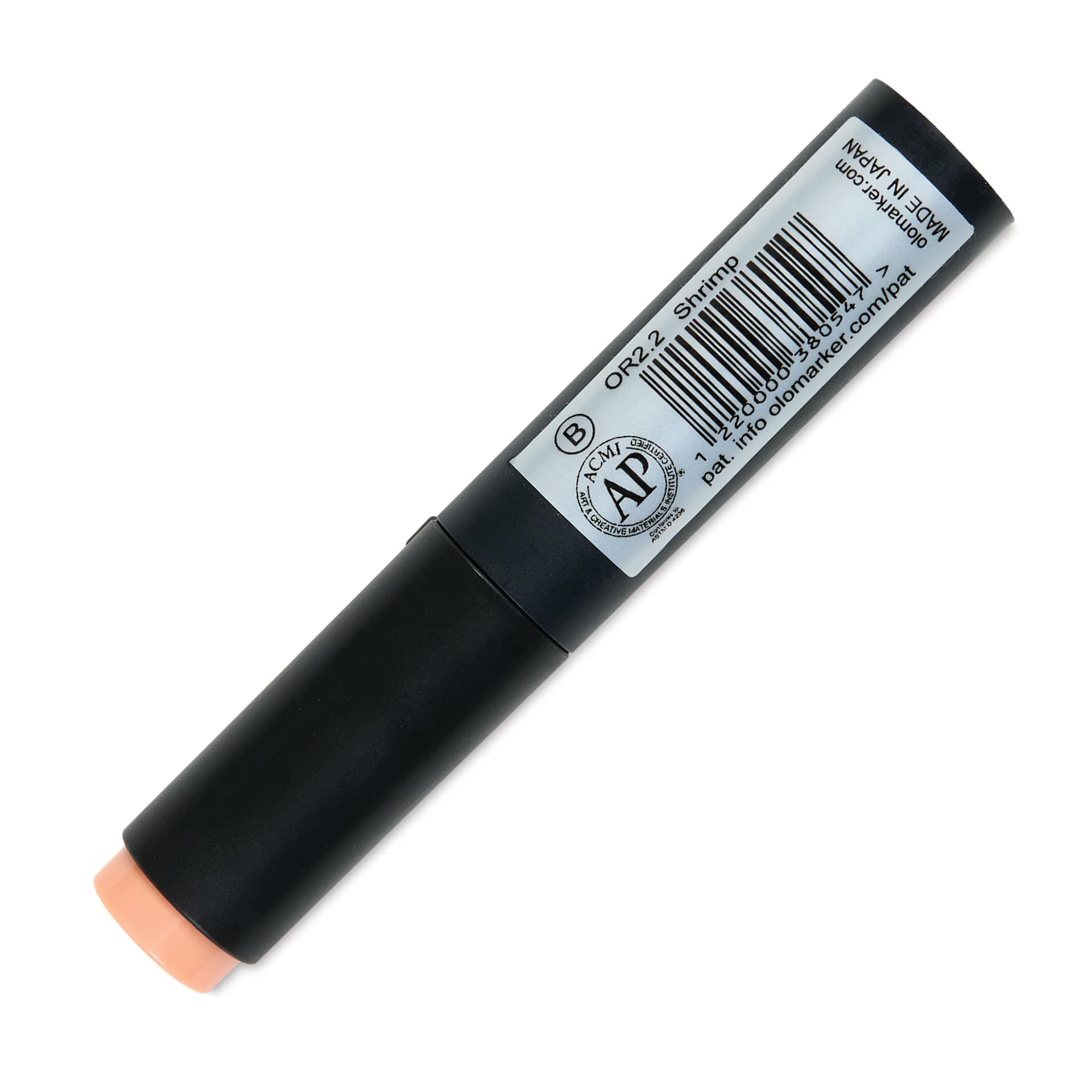 Olo Brush-Tip Half Marker - OR2.2 Shrimp back with cap on