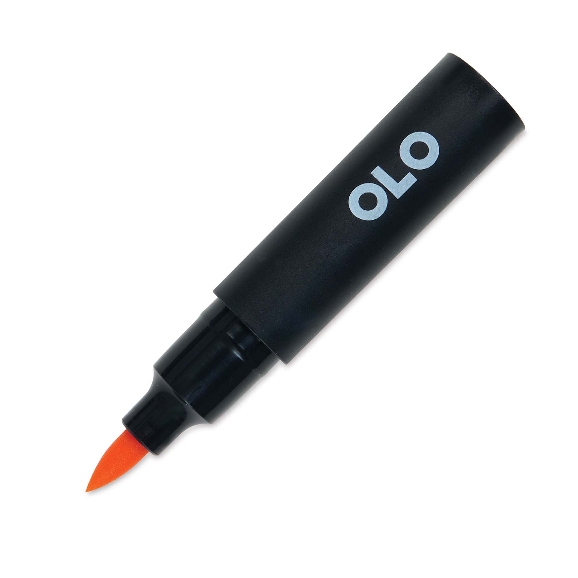 Olo Brush-Tip Half Marker - O2.4 Golden Poppy with cap off